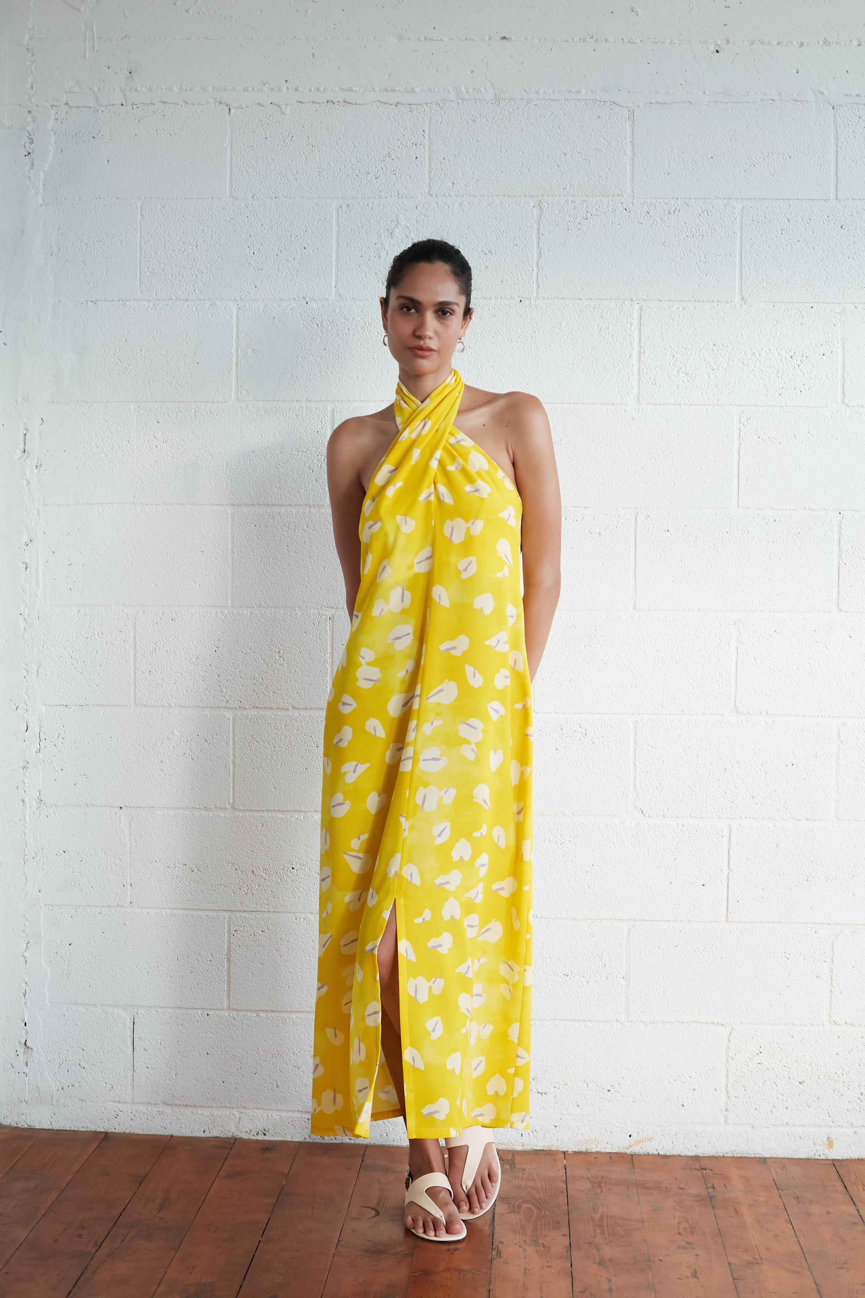 Lyra x dress printed Yellow