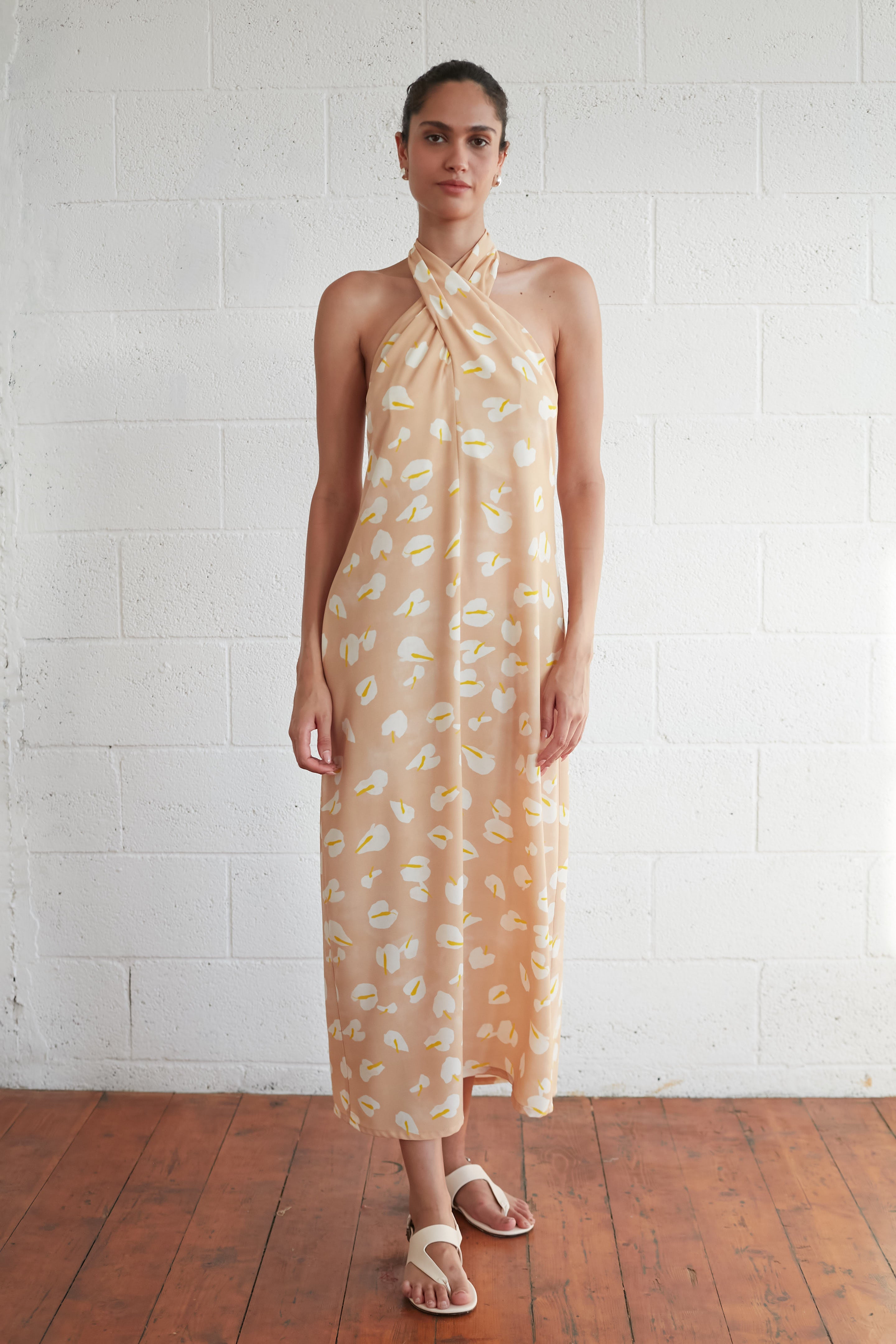 Lyra x dress printed Beige