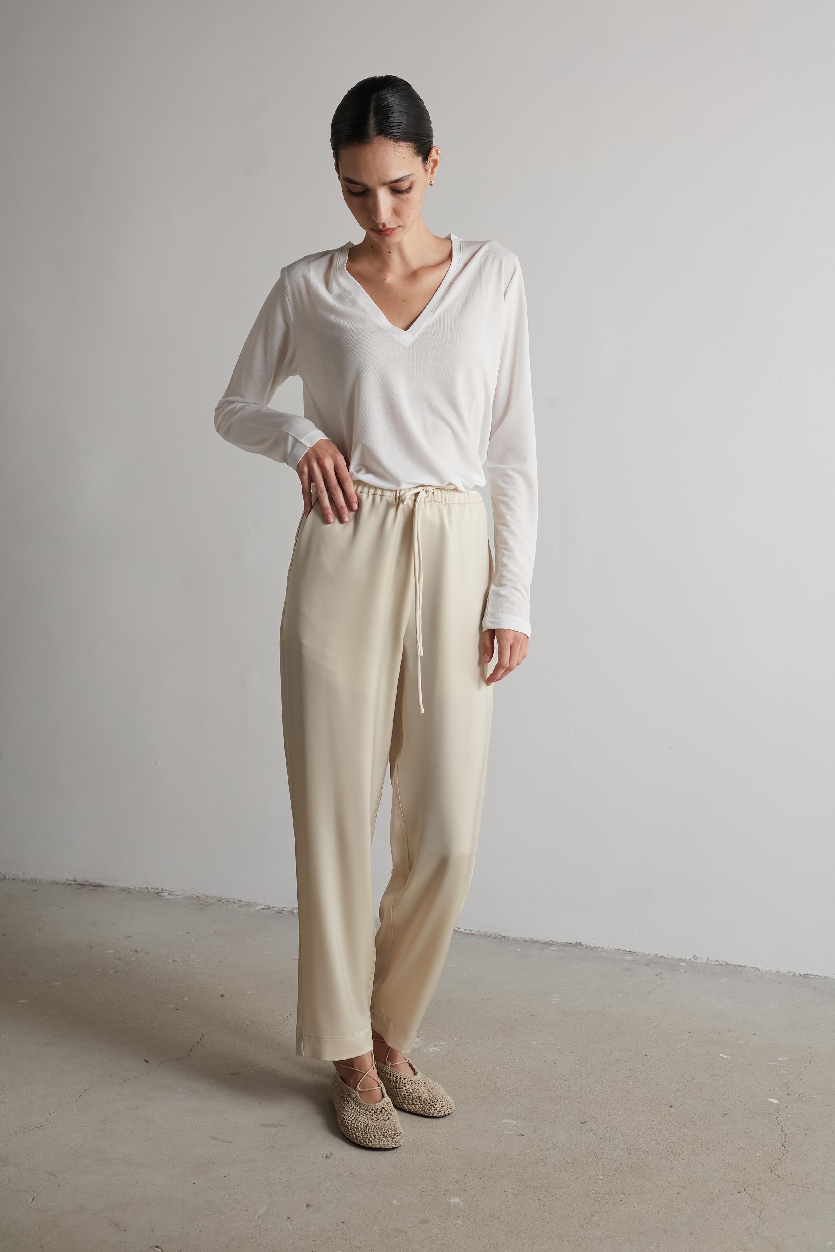 July pants Stone