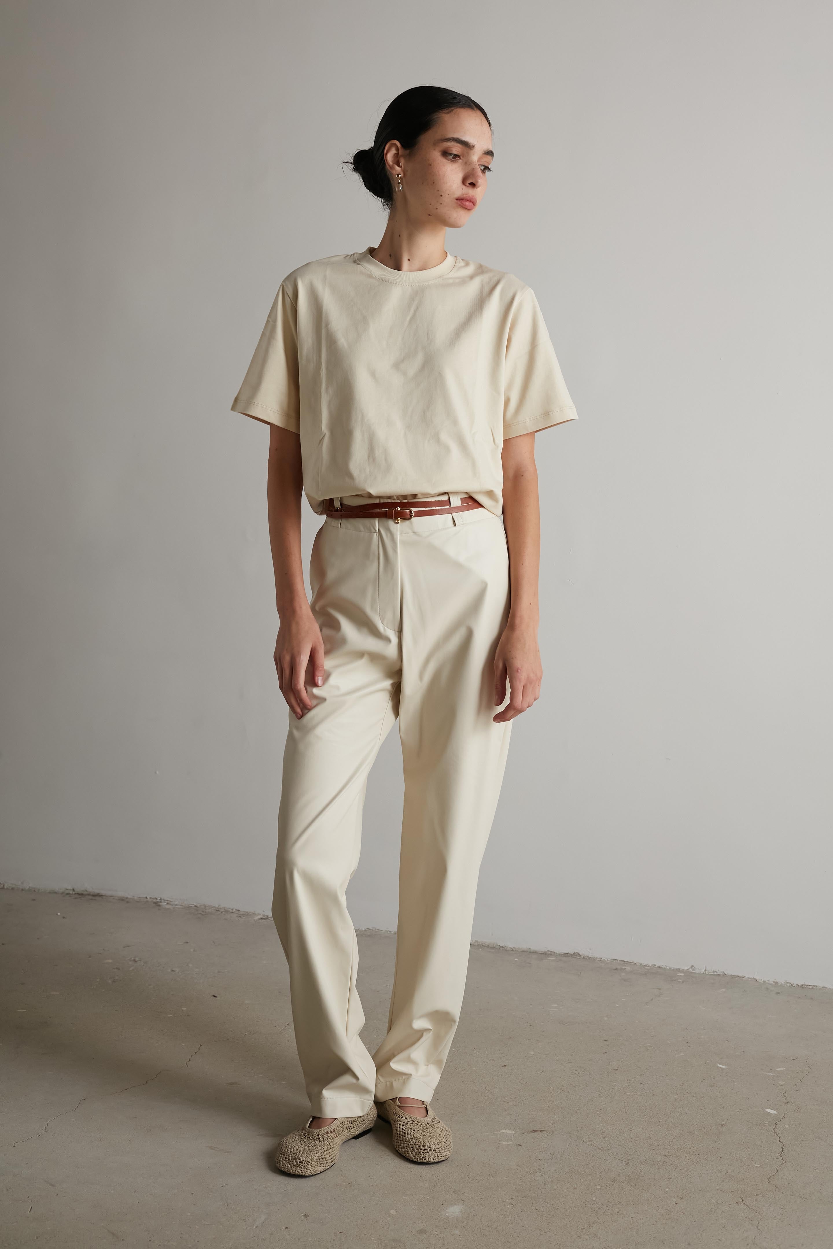 Vegan leather pants Vanilla