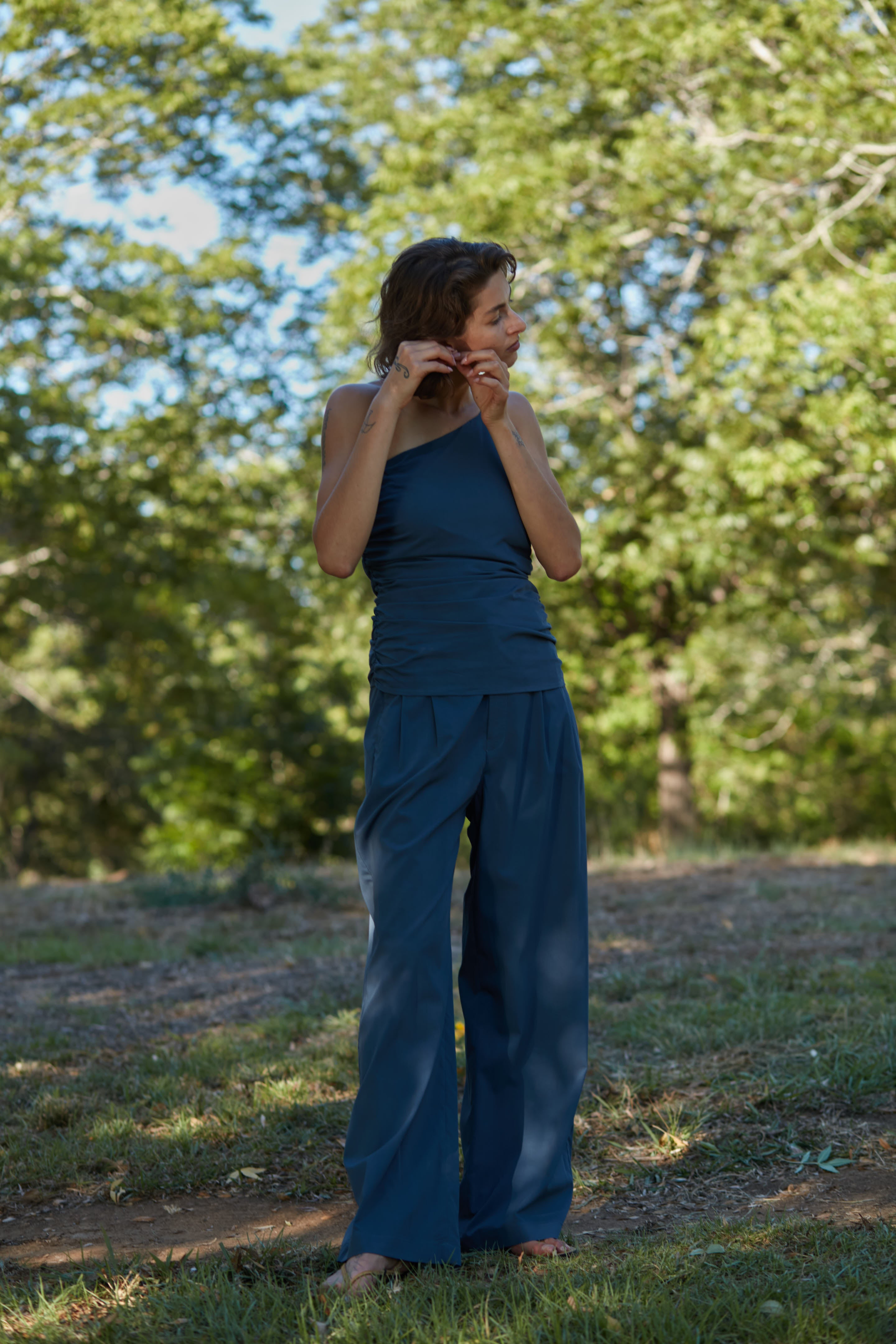 Wide bruno pants Space blue