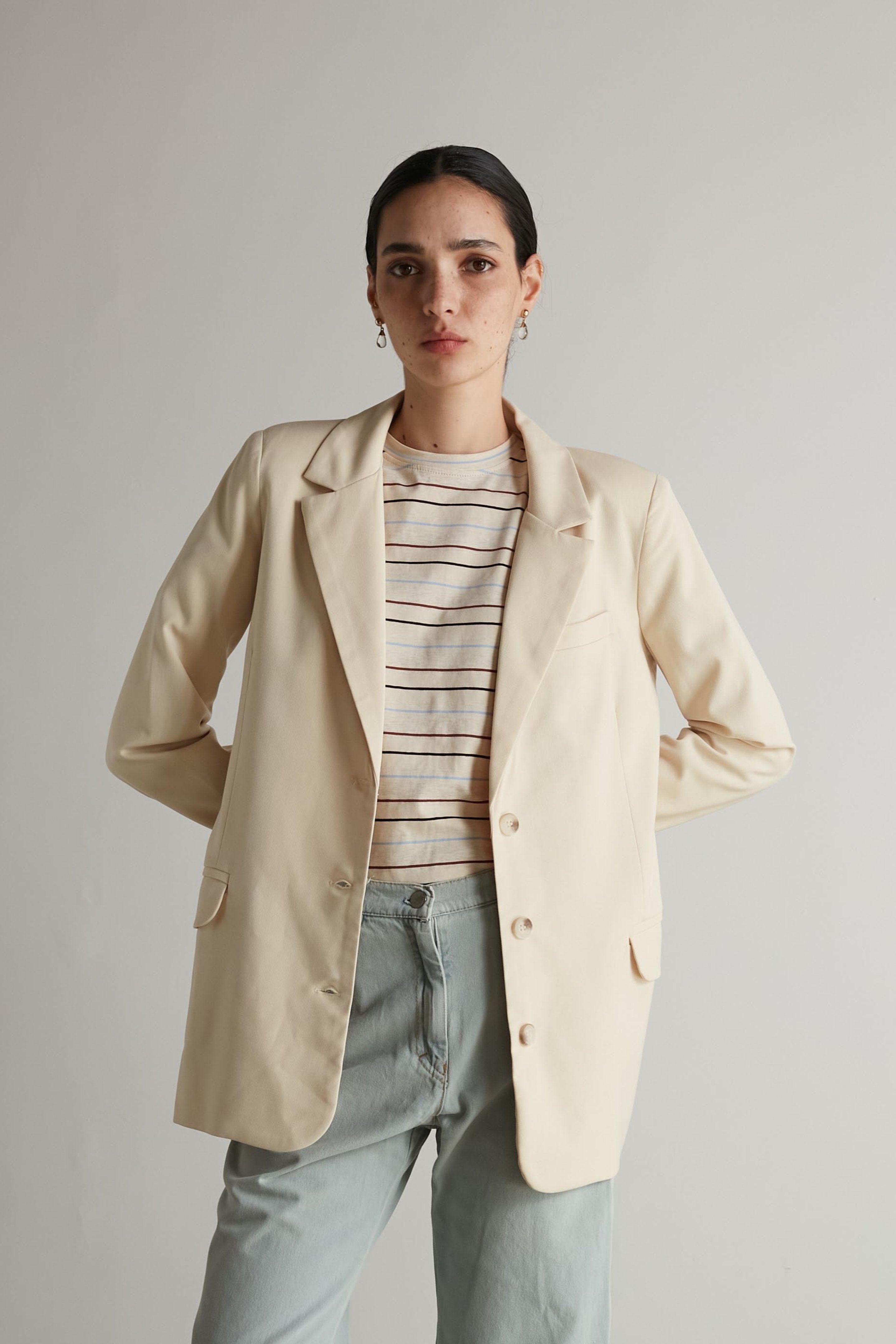 Bruno Fitted jacket Vanilla