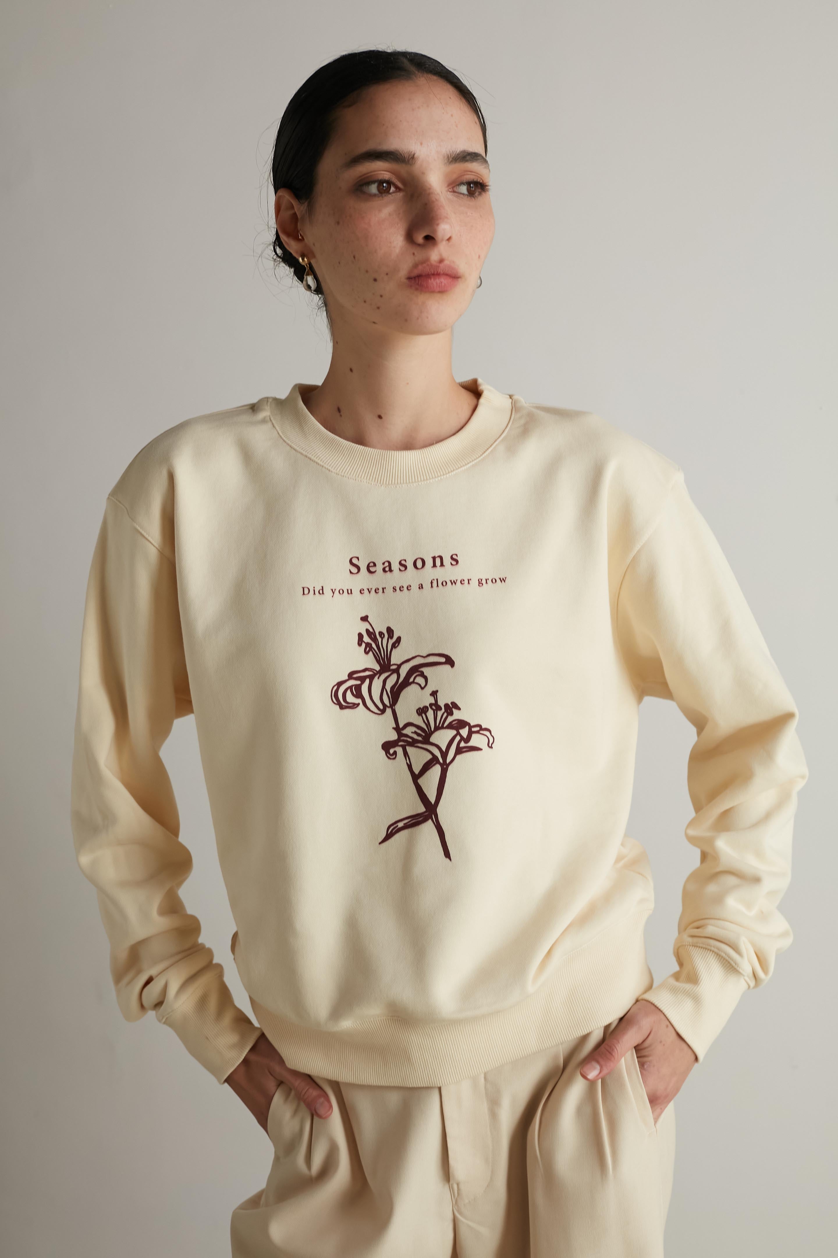 Printed sweatshirt Vanilla