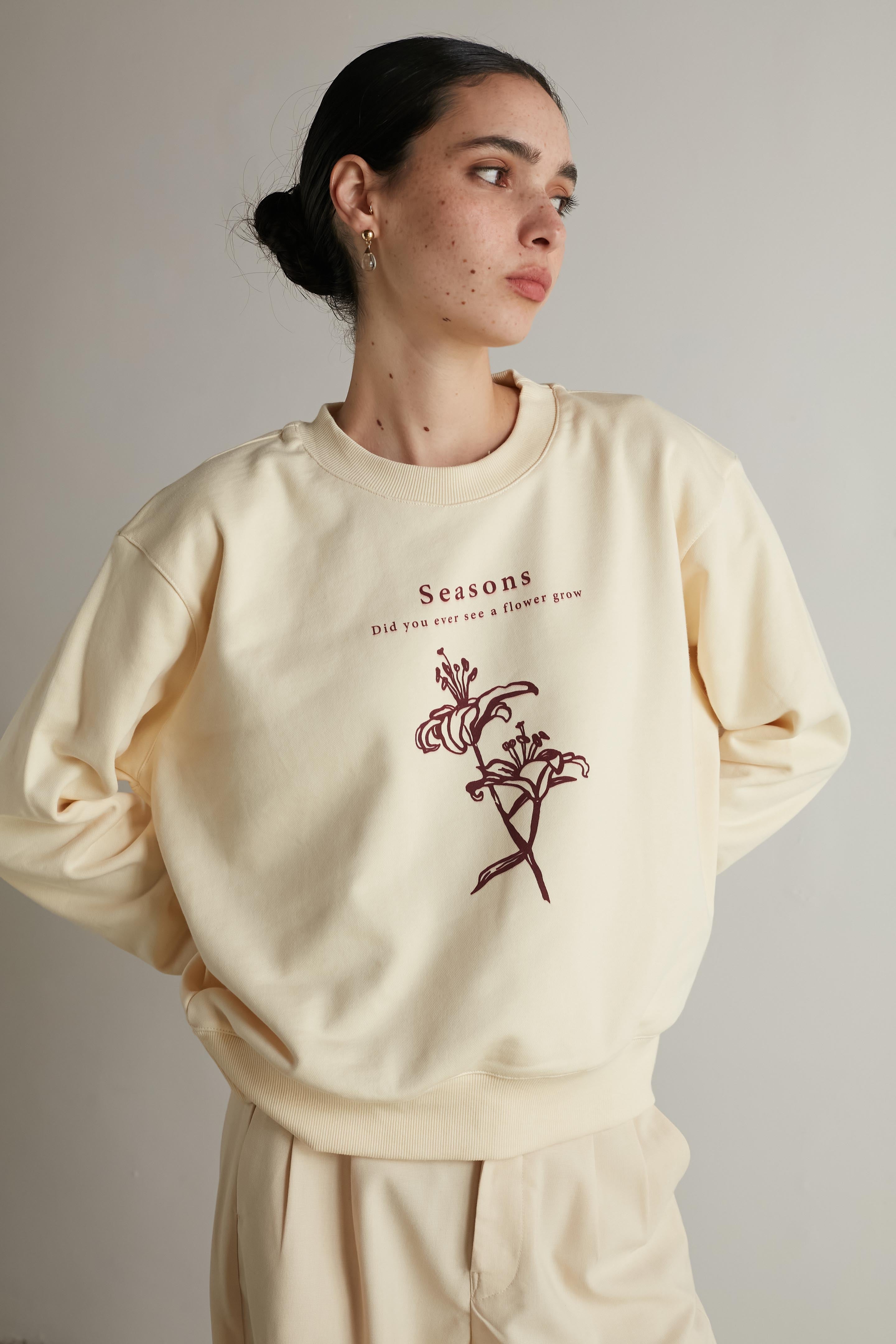 Printed sweatshirt Vanilla