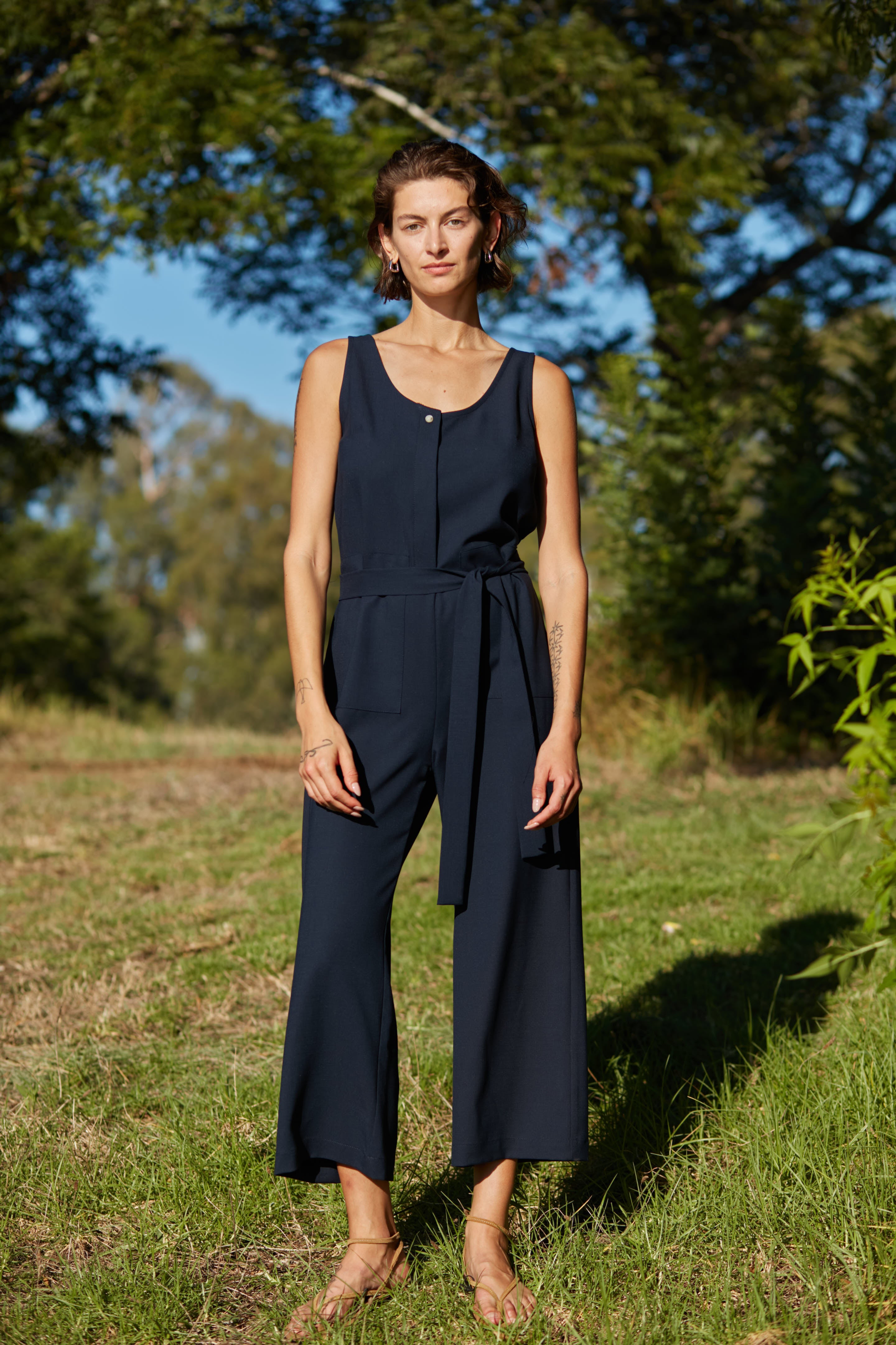 hot long jumpsuit Navy