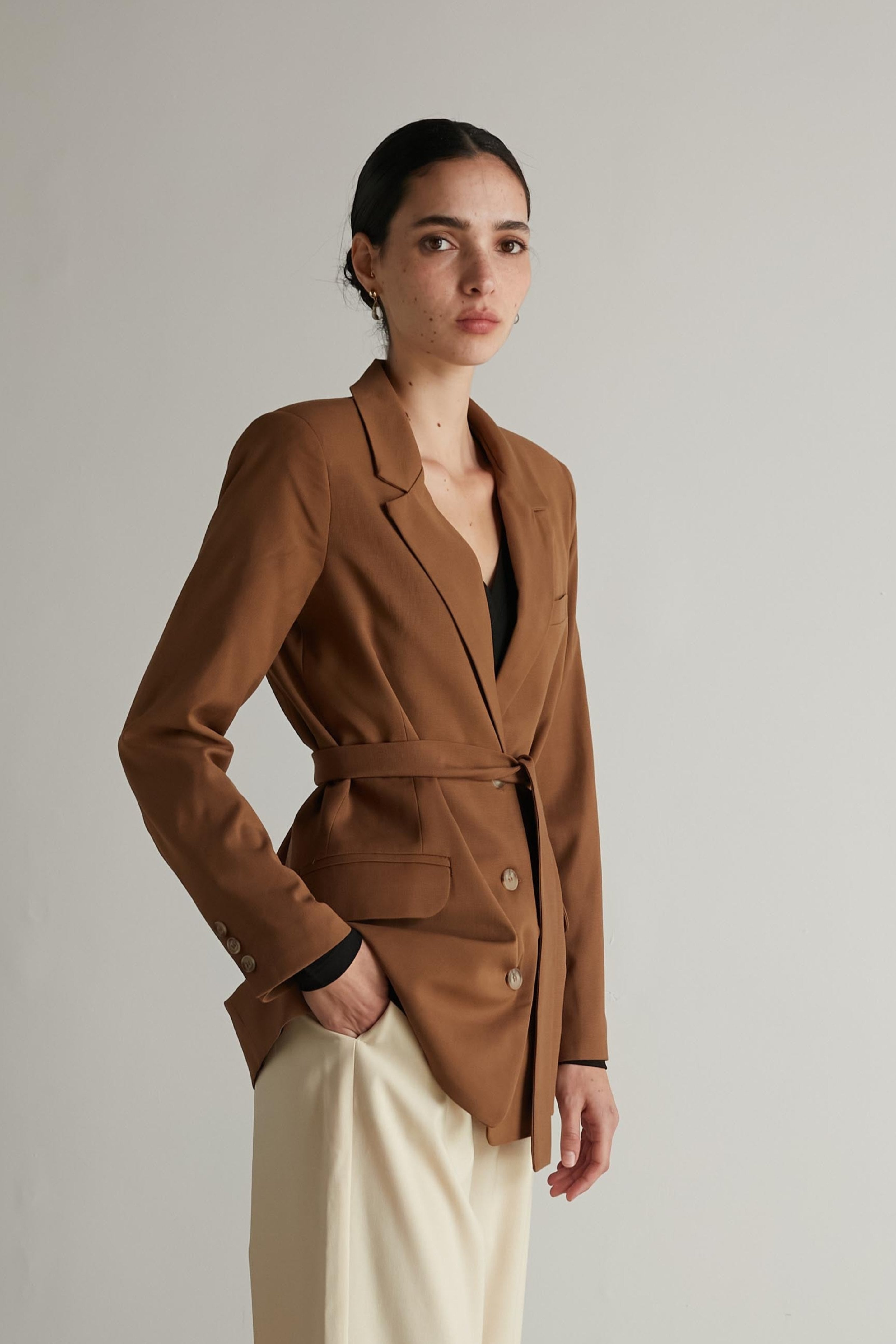 Bruno Fitted jacket Camel