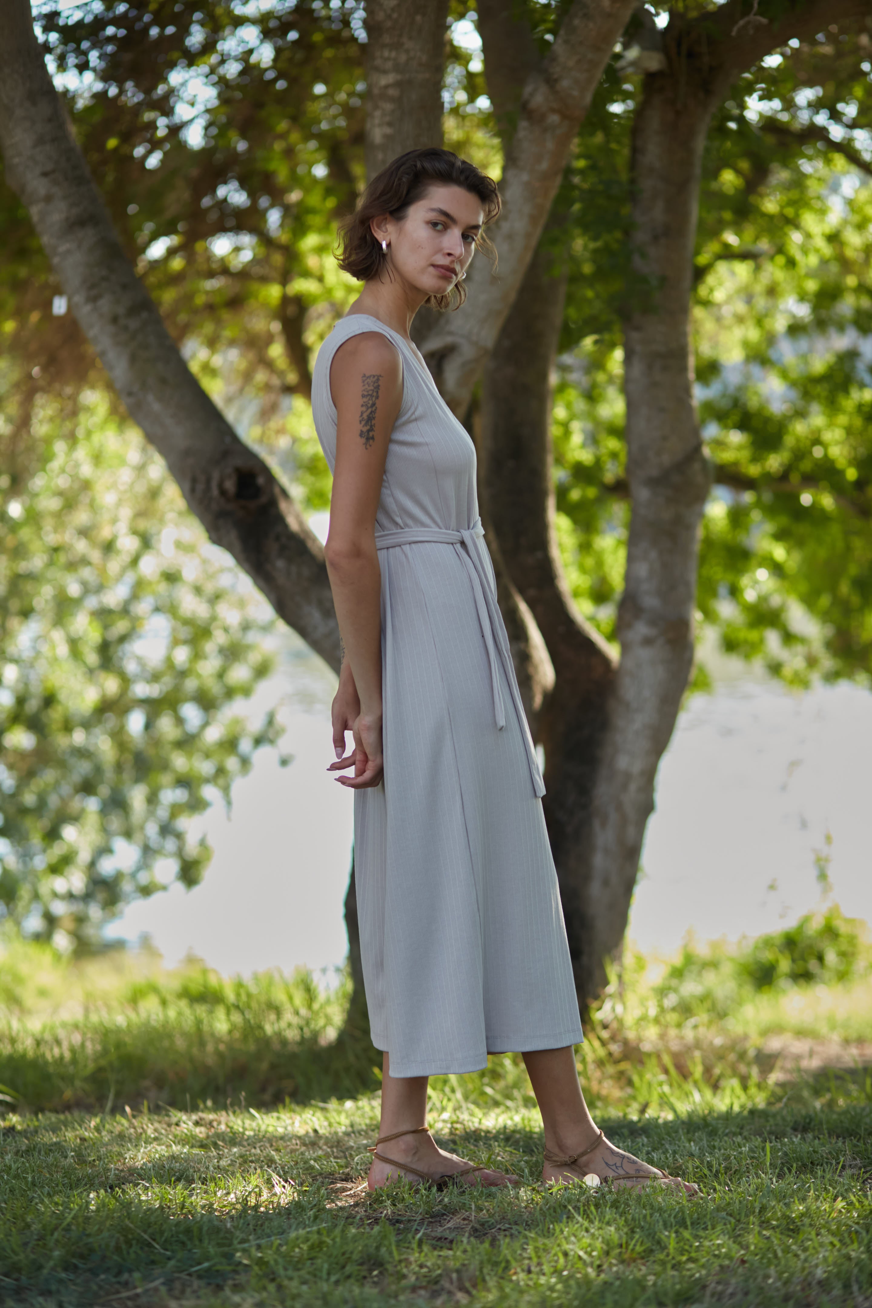 festival jumpsuit beige