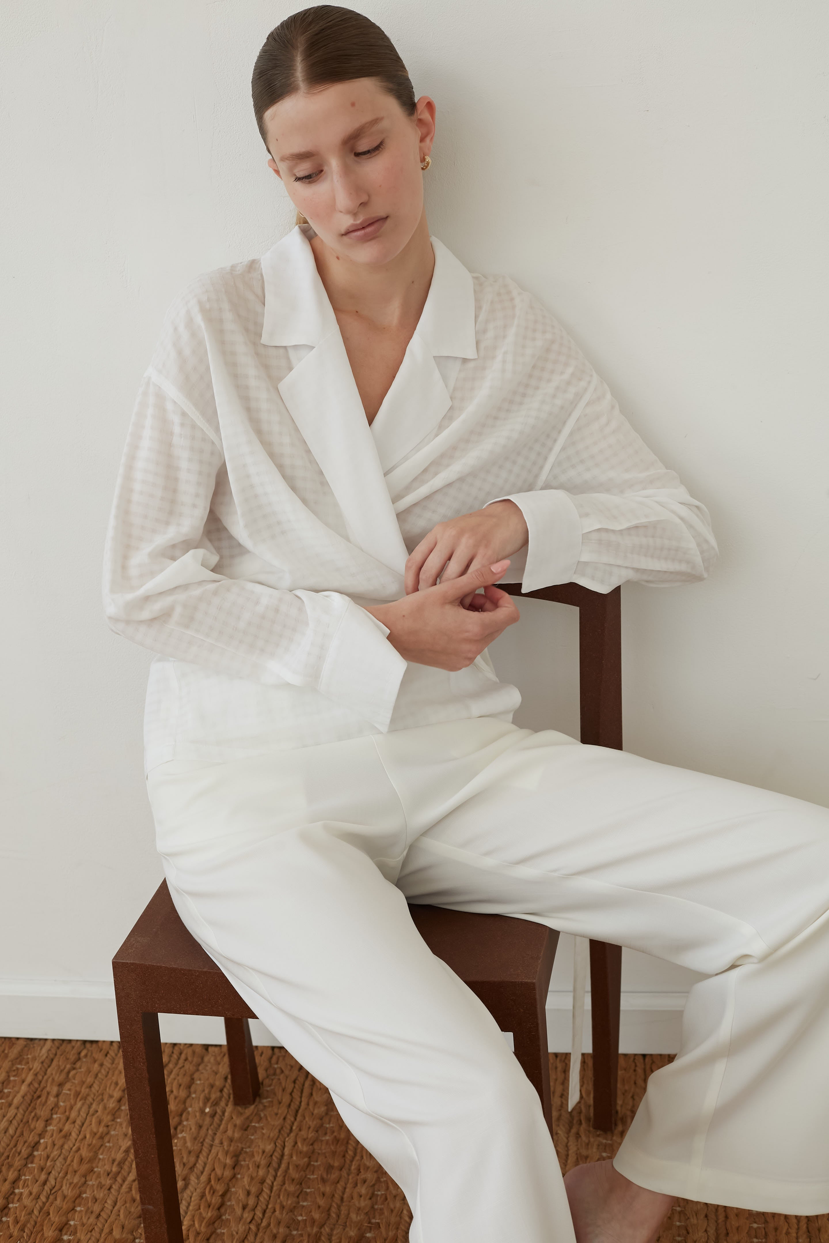 wrap top white