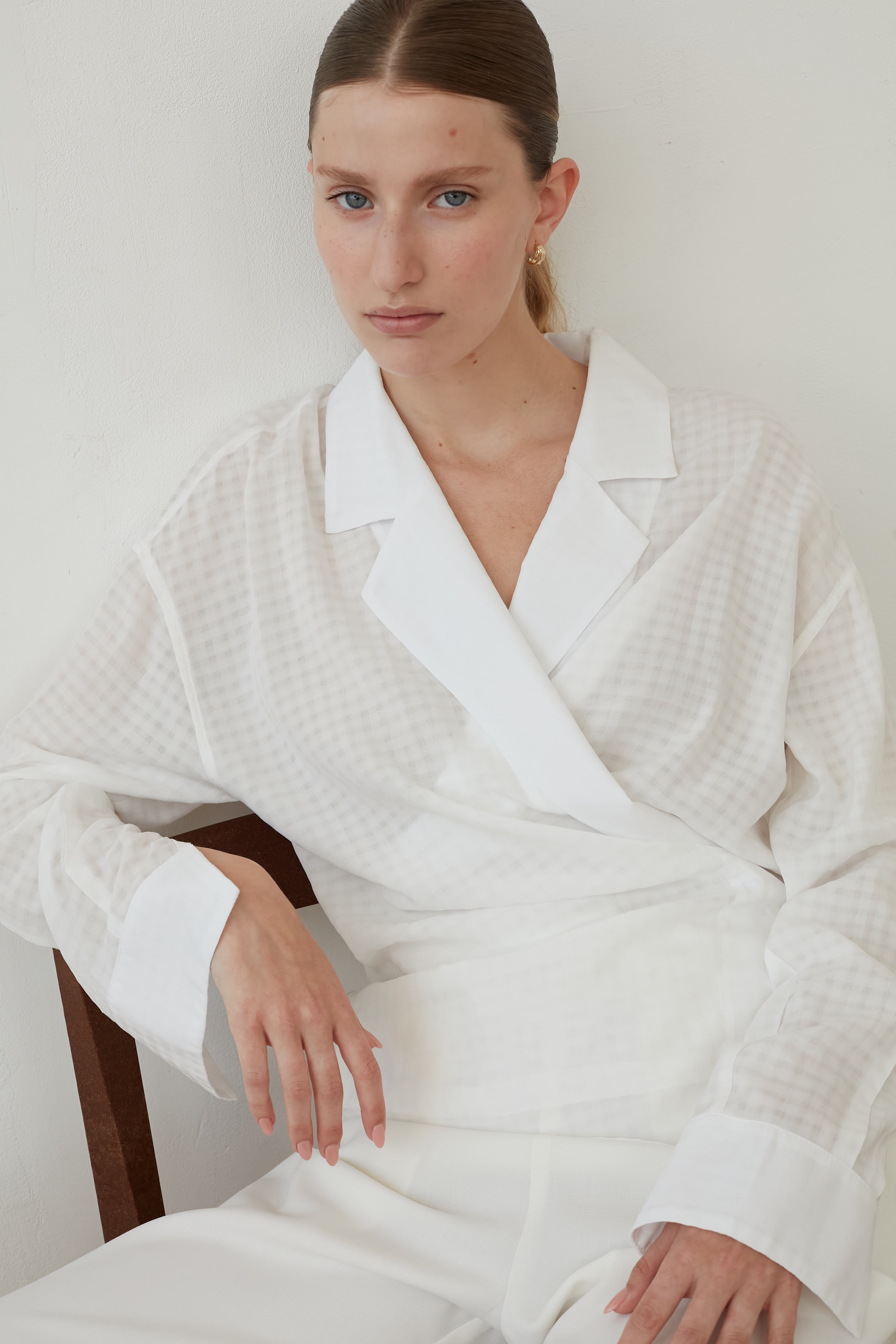 wrap top white