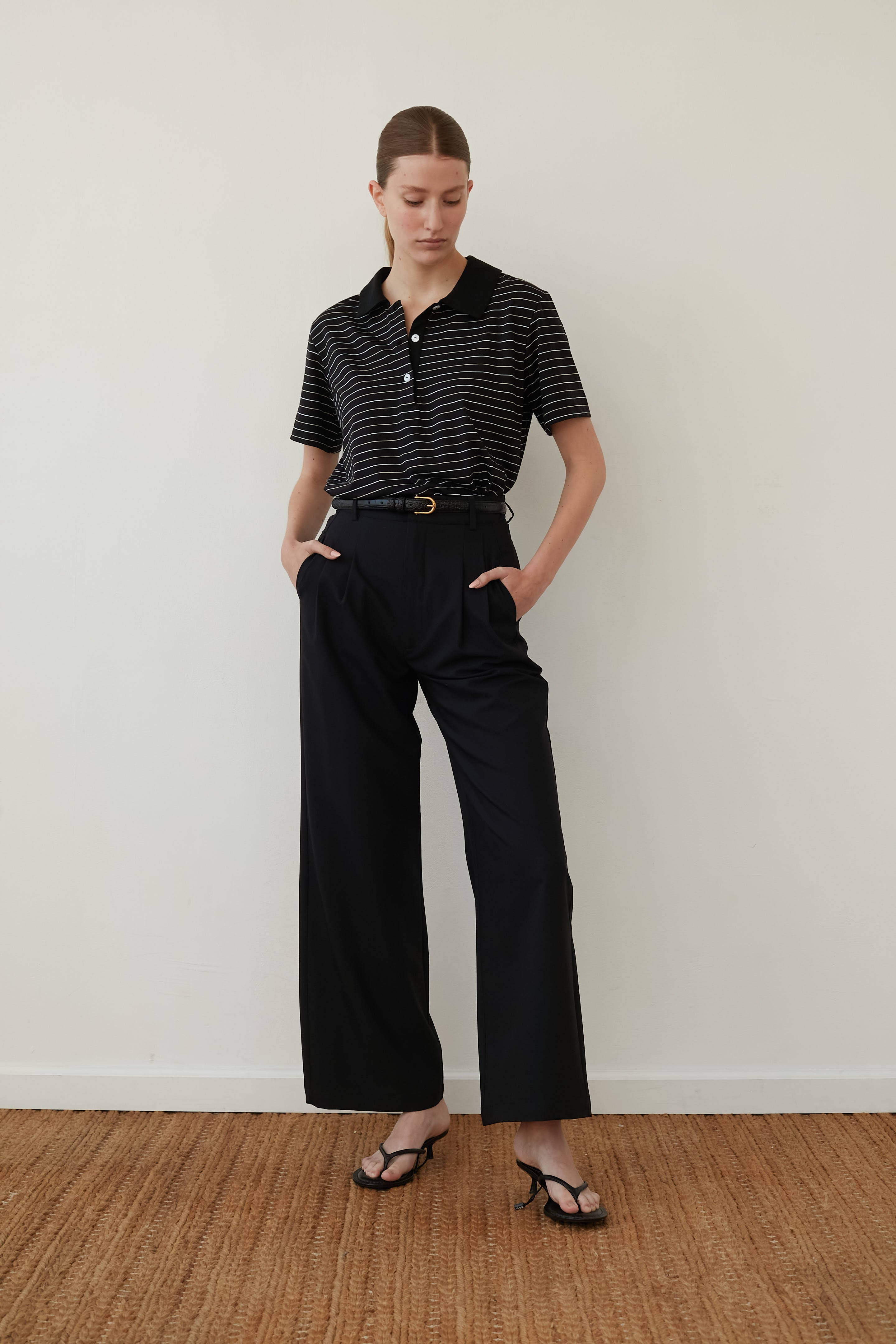 Wide bruno pants black