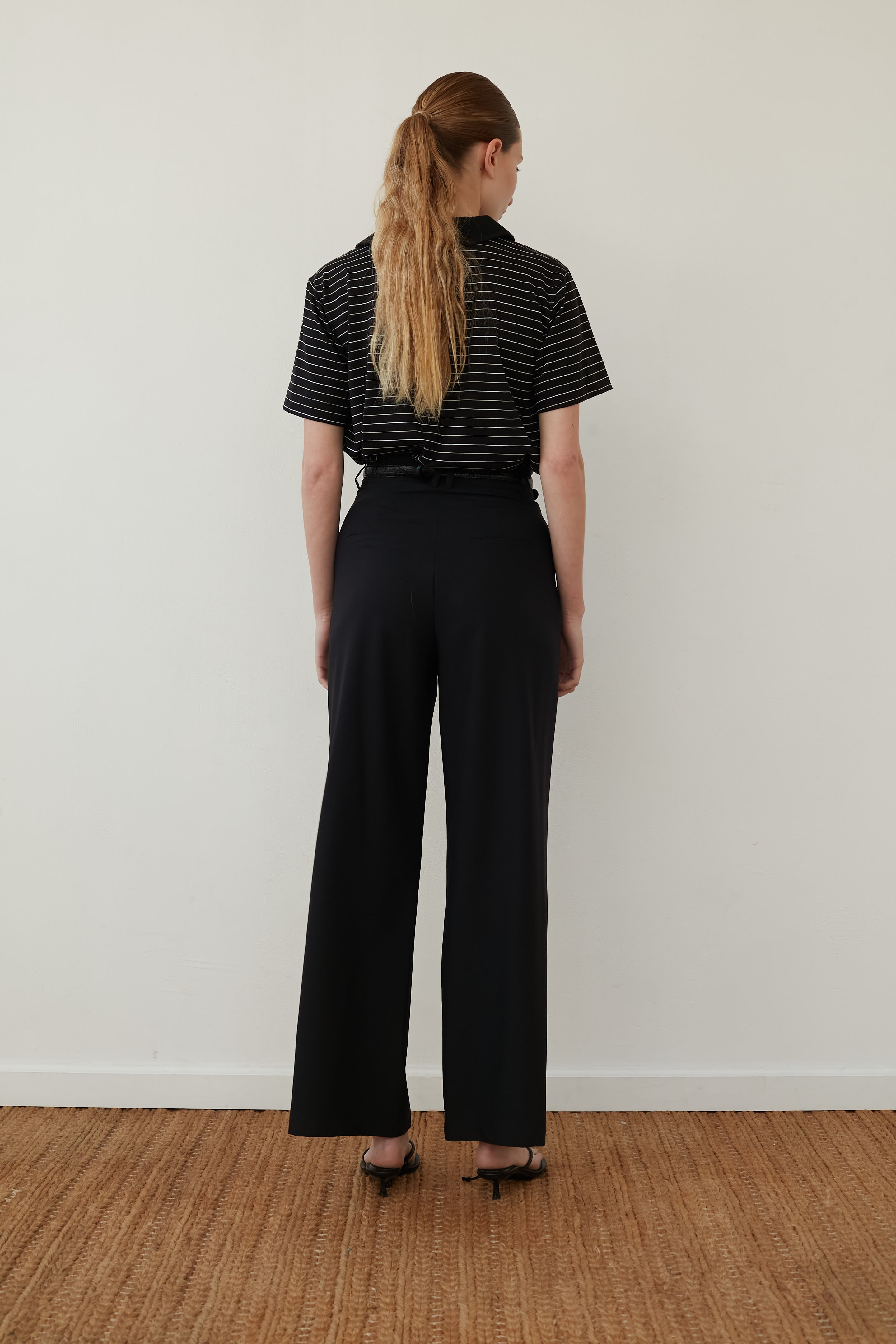 Wide bruno pants black