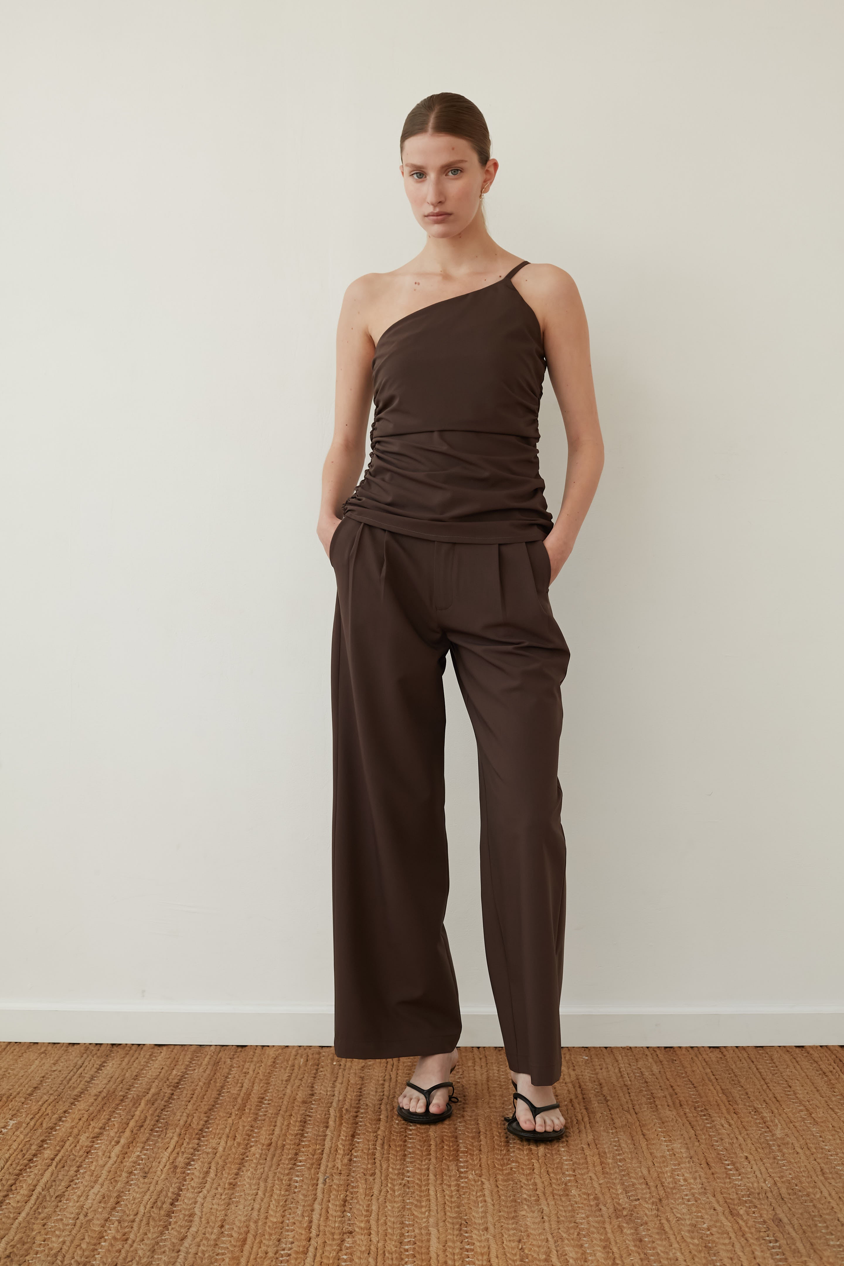 Wide bruno pants chocolate