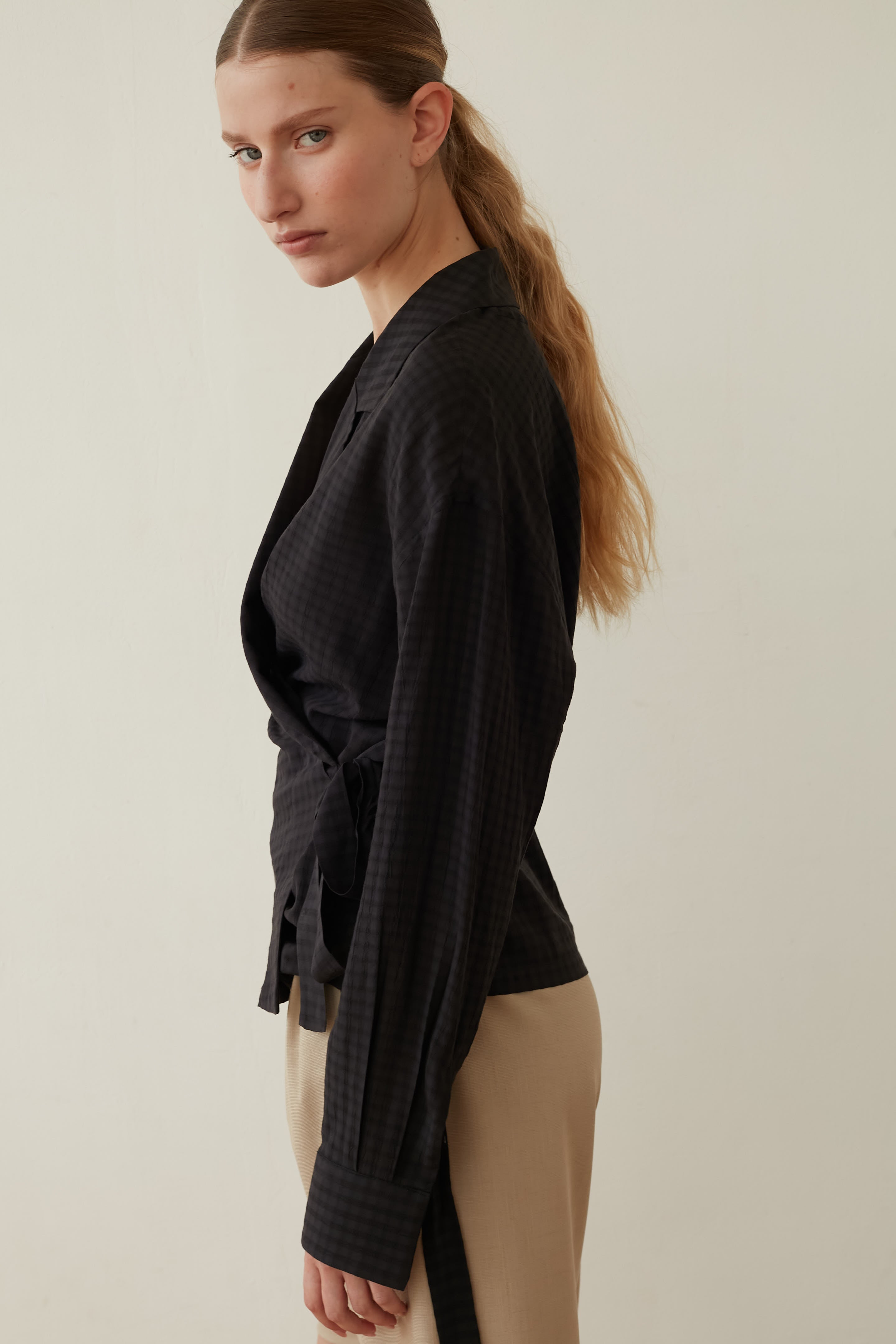 wrap top black