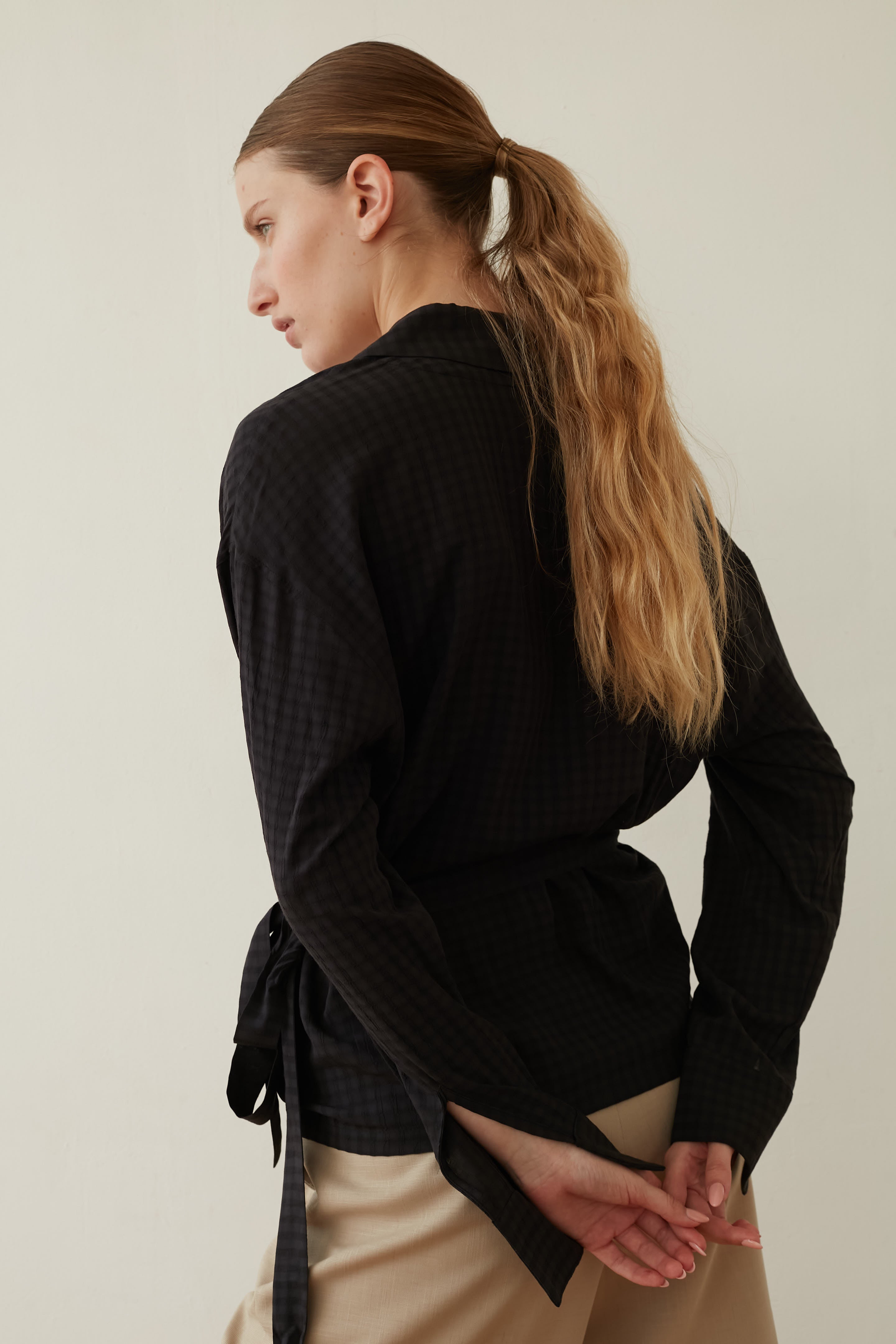 wrap top black