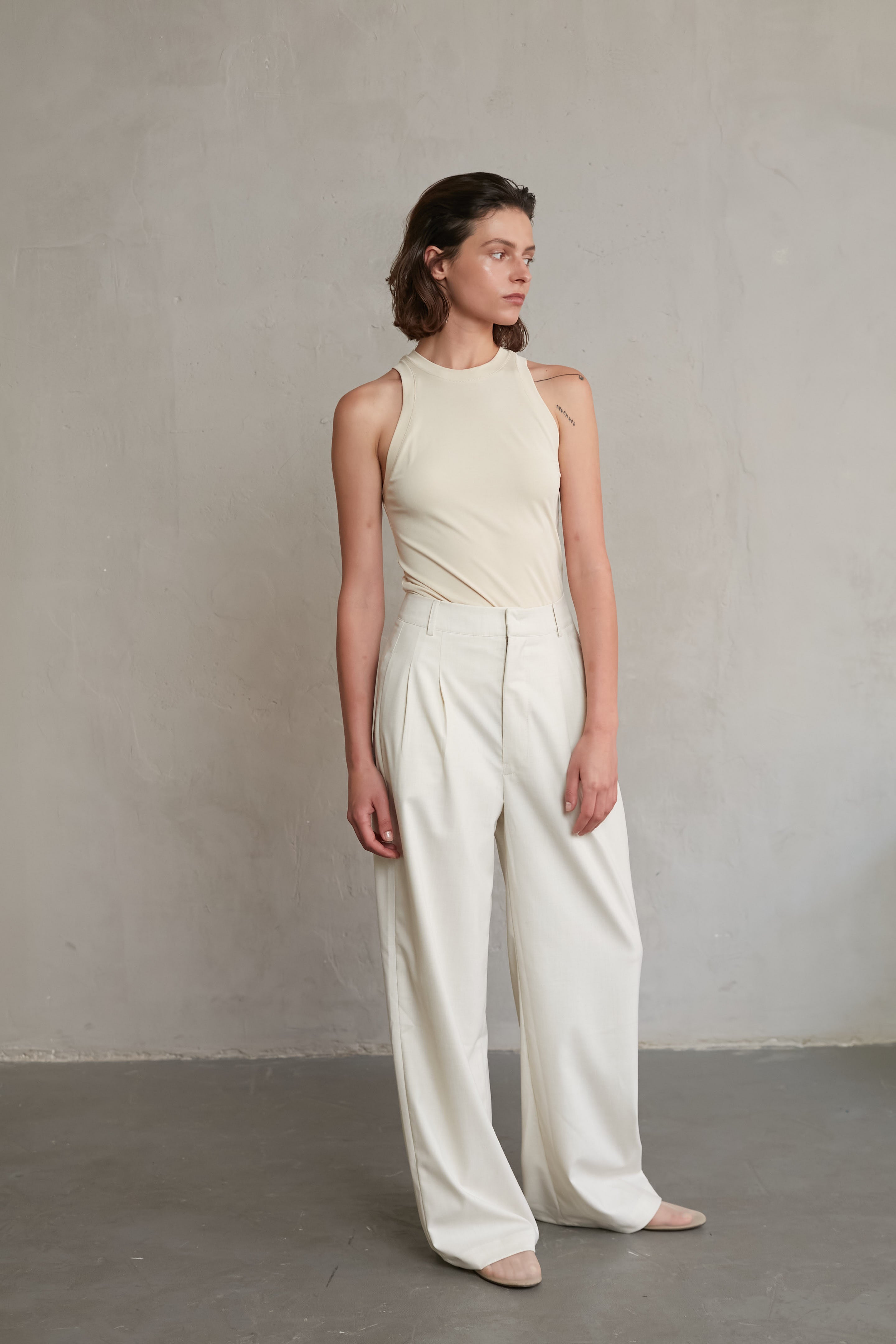 Wide bruno pants Beige