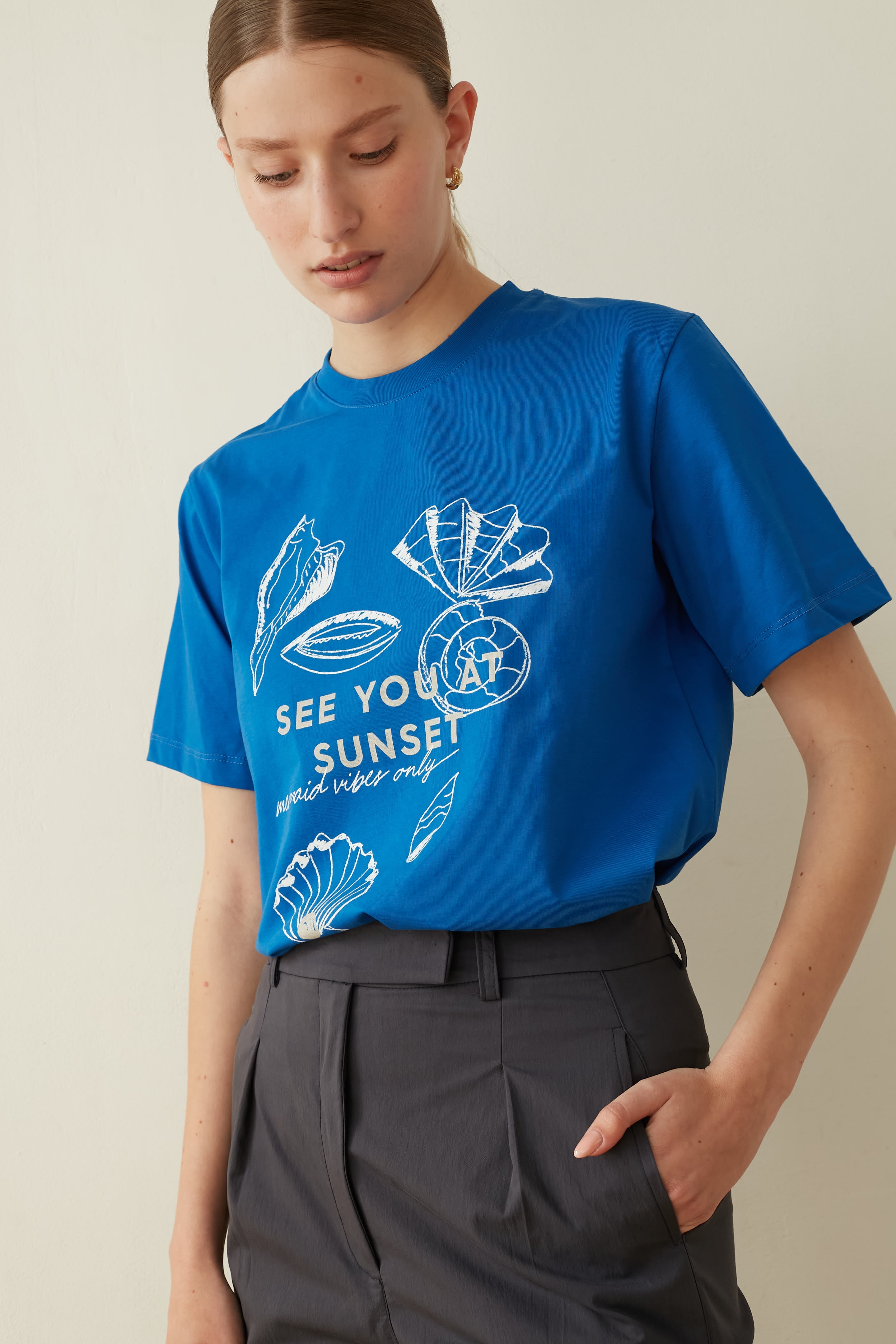 printed t shirt Royal