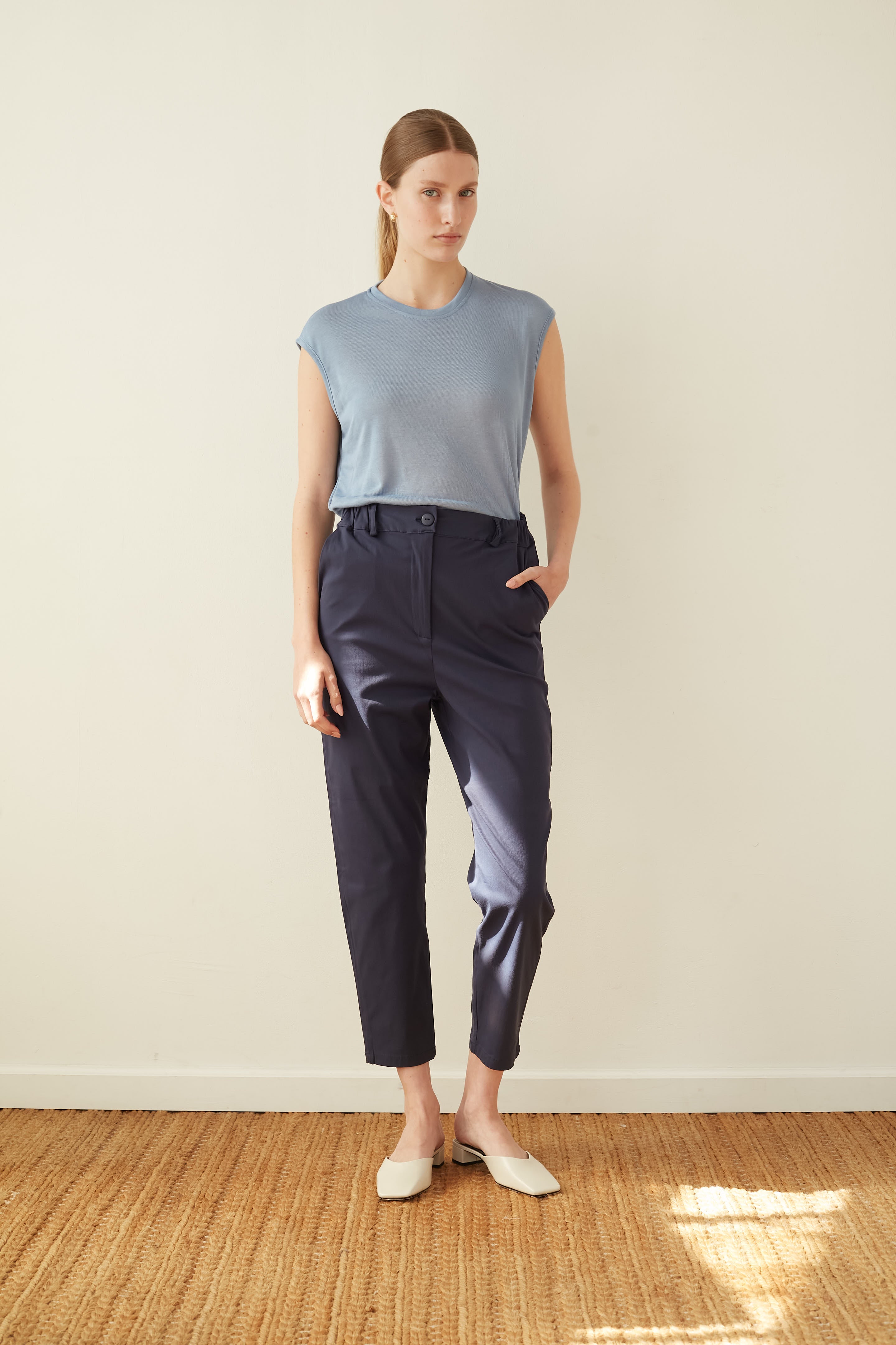 poppy pants navy