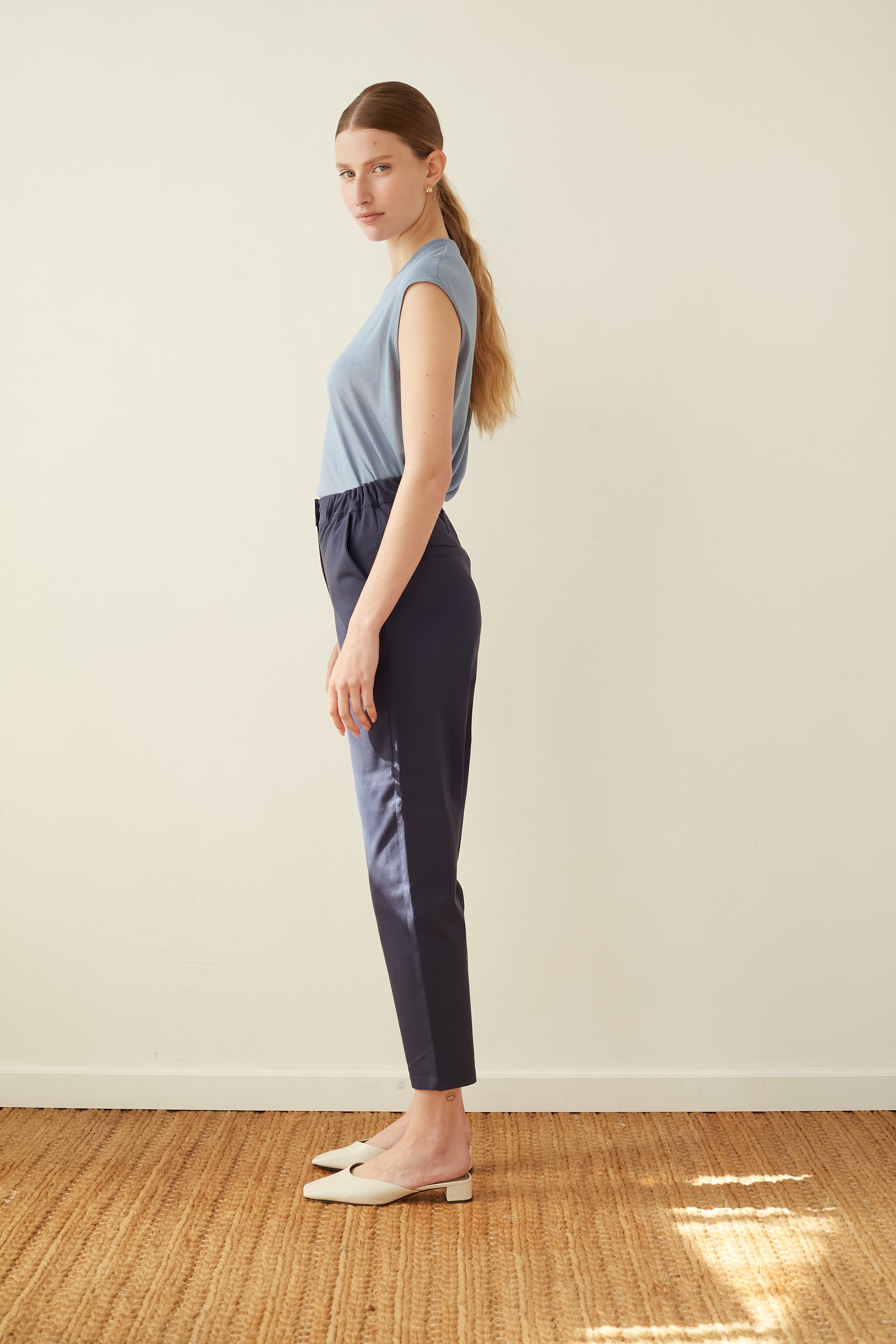 poppy pants navy