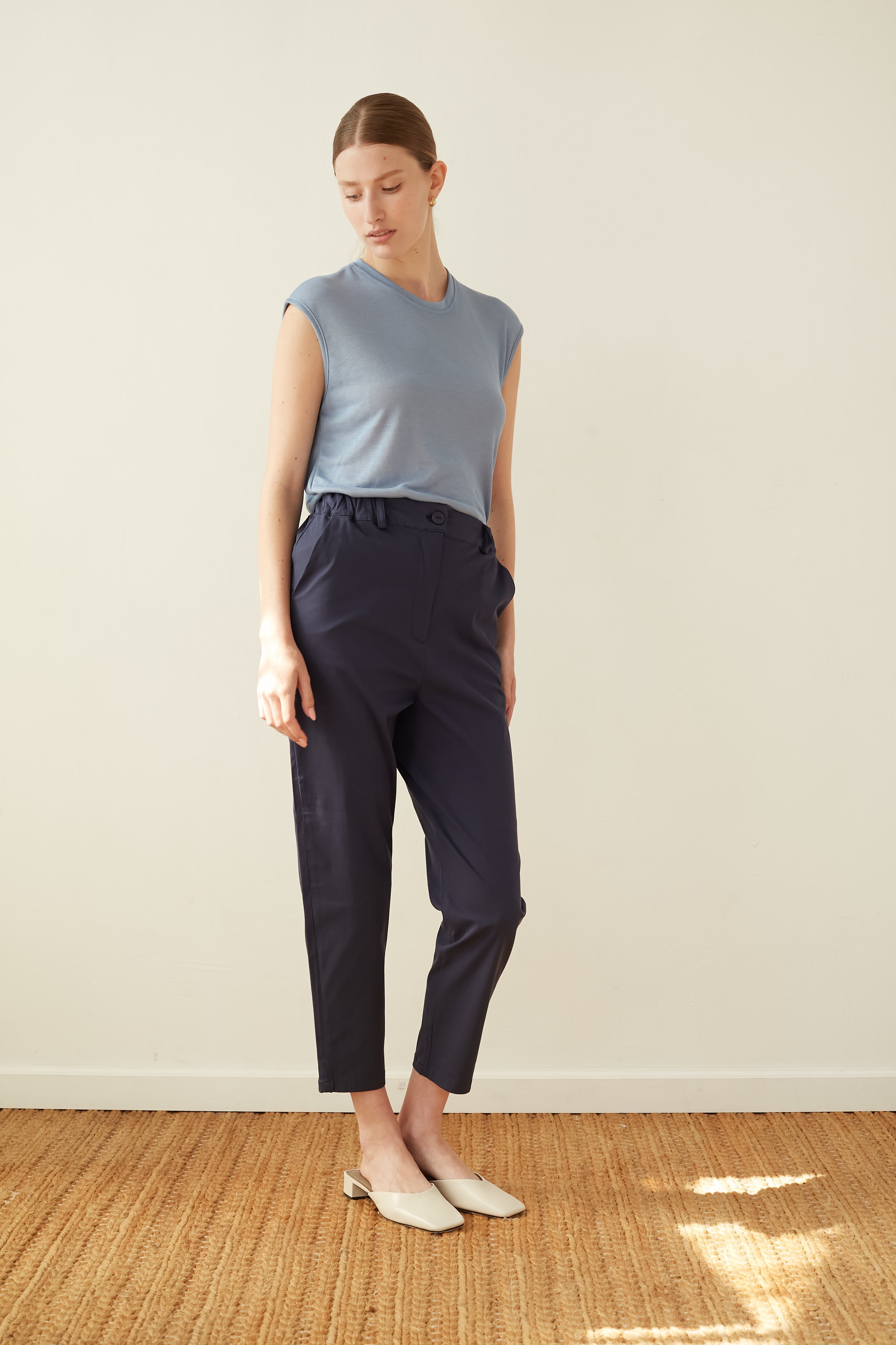 poppy pants navy