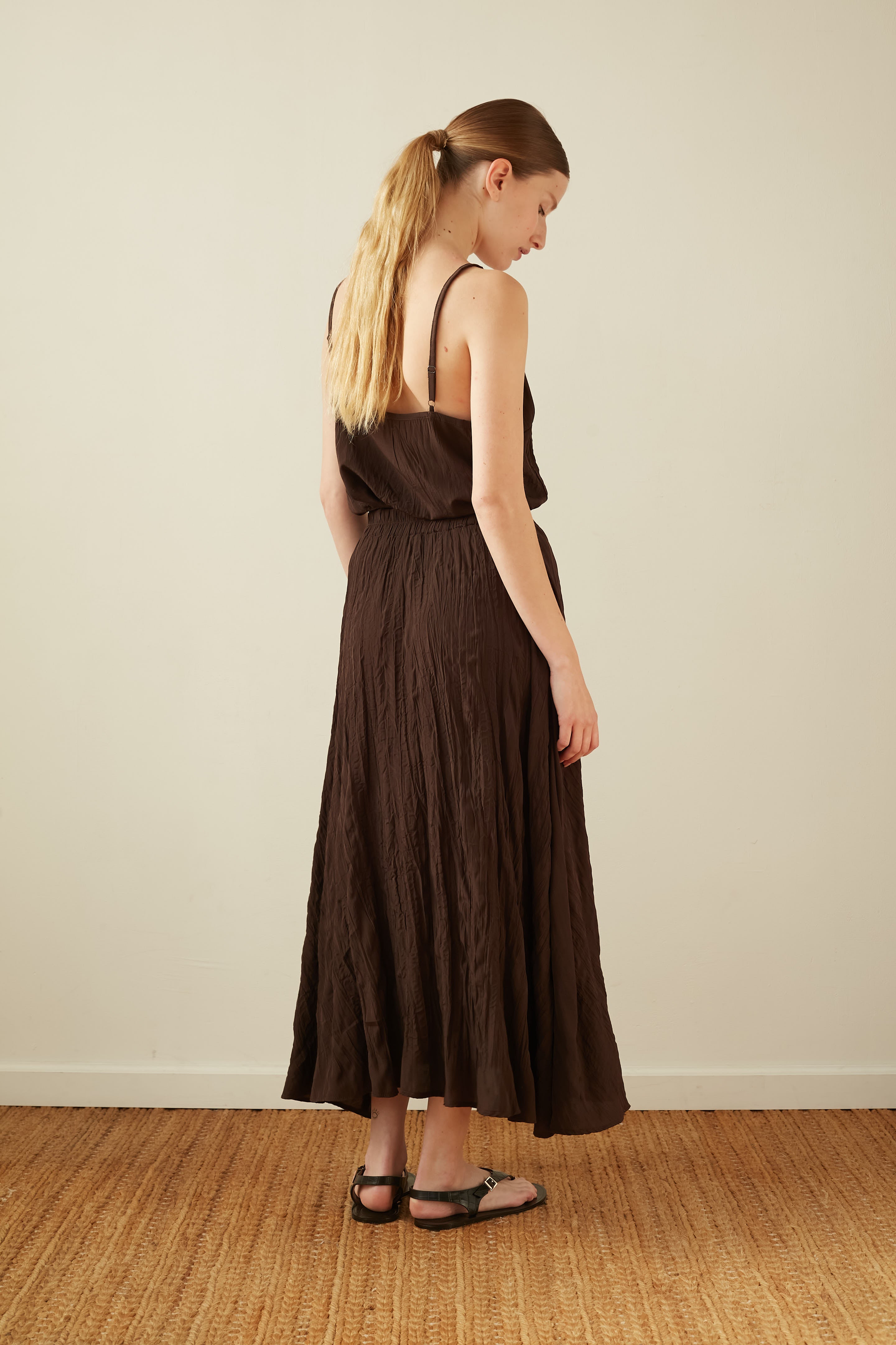 pleated top chocolate