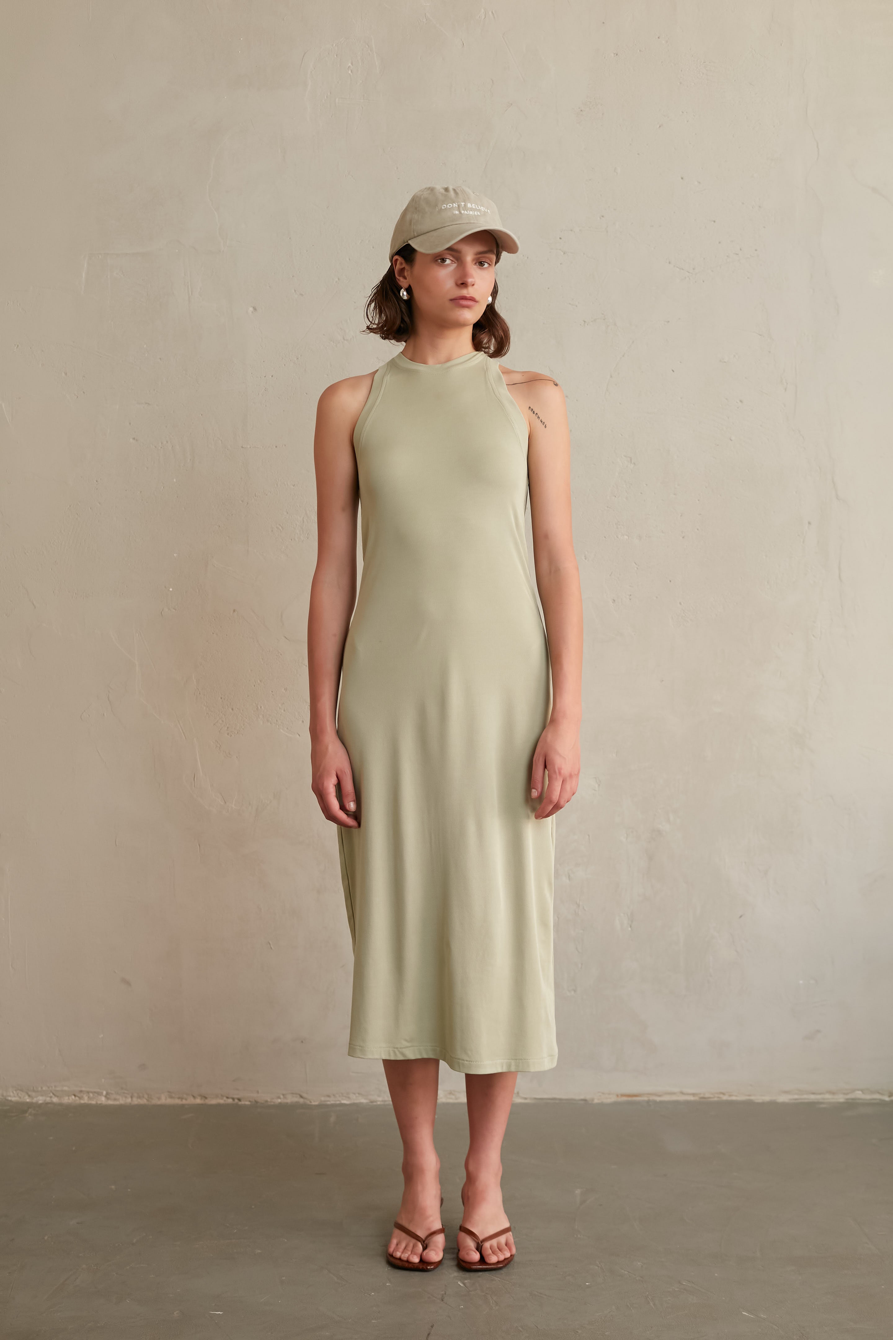 Racer dress Pistachio