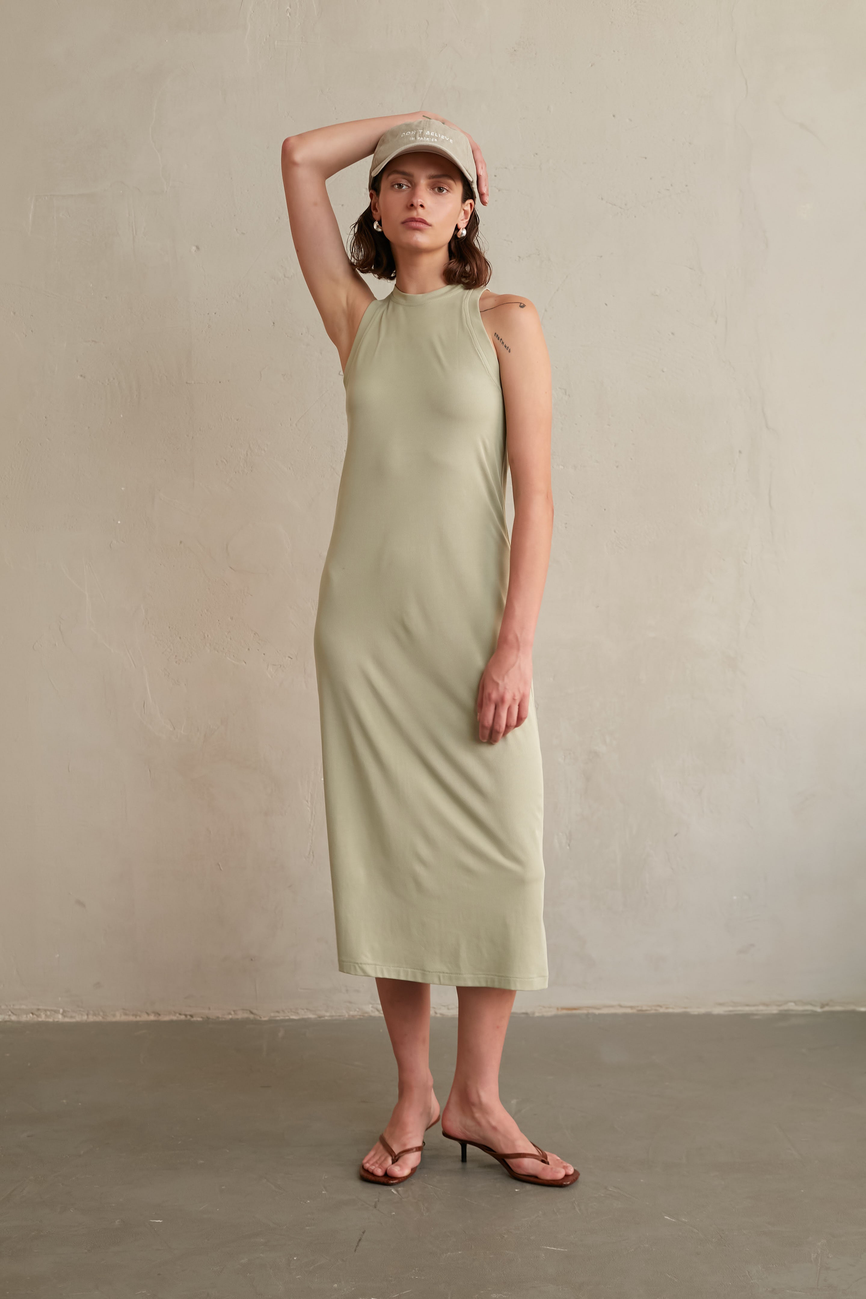 Racer dress Pistachio