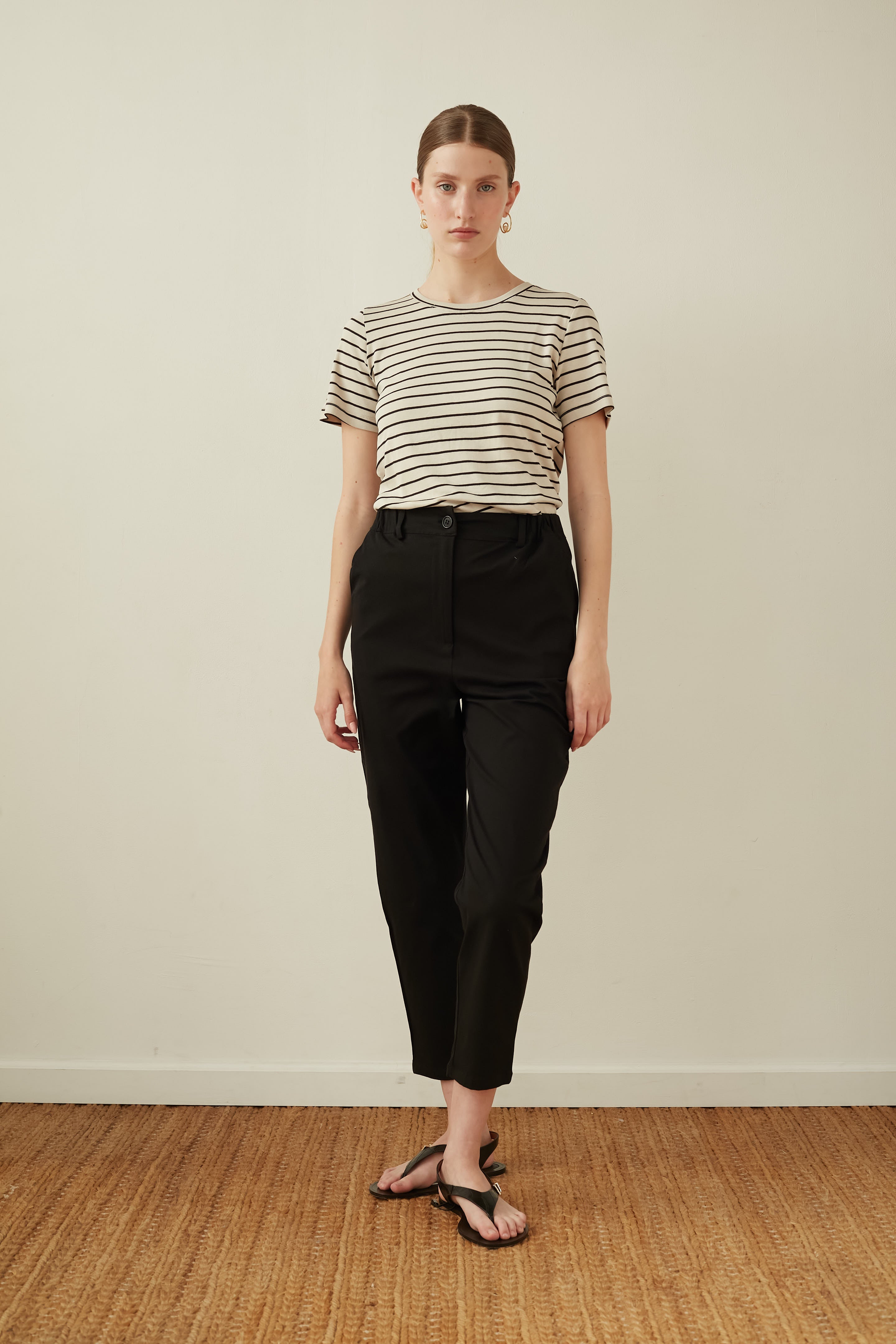 poppy pants black