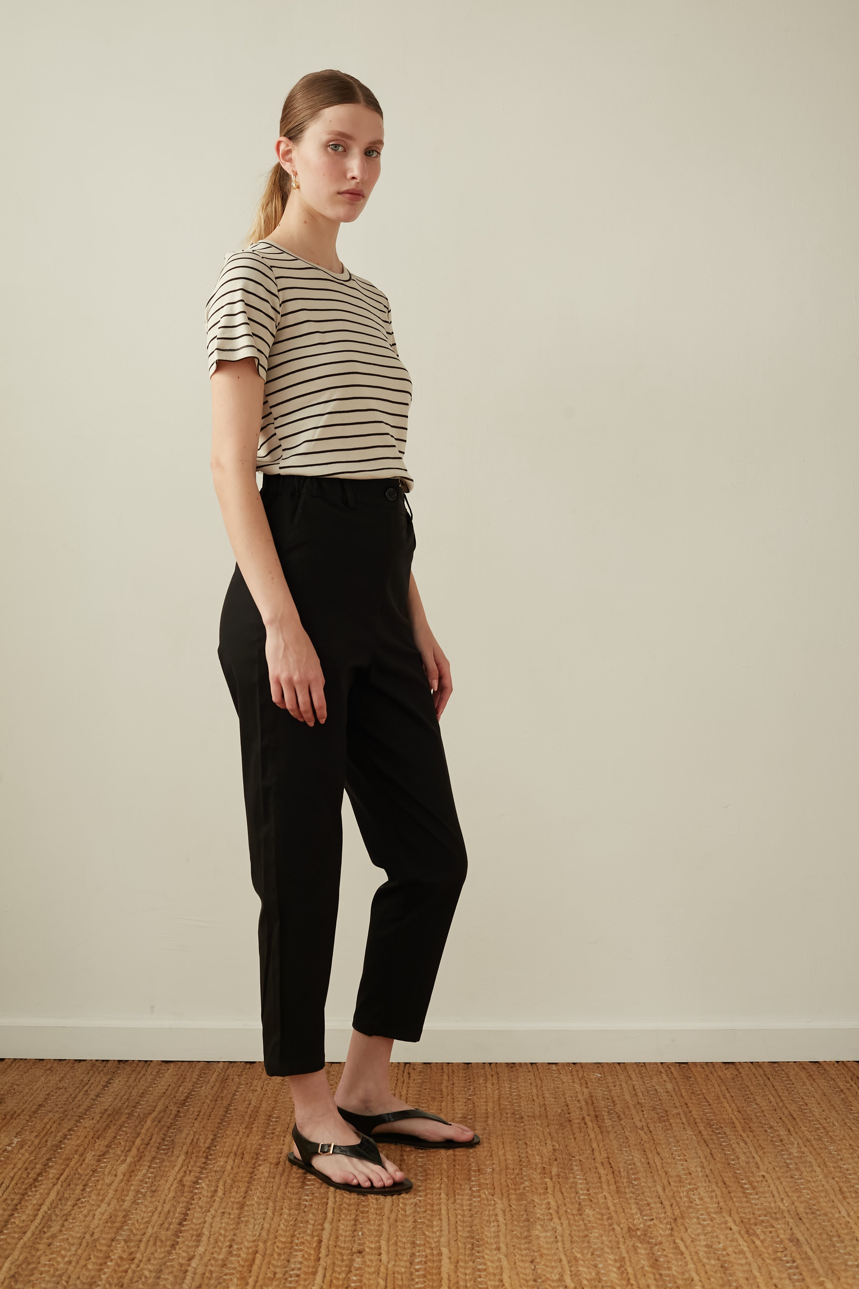 poppy pants black