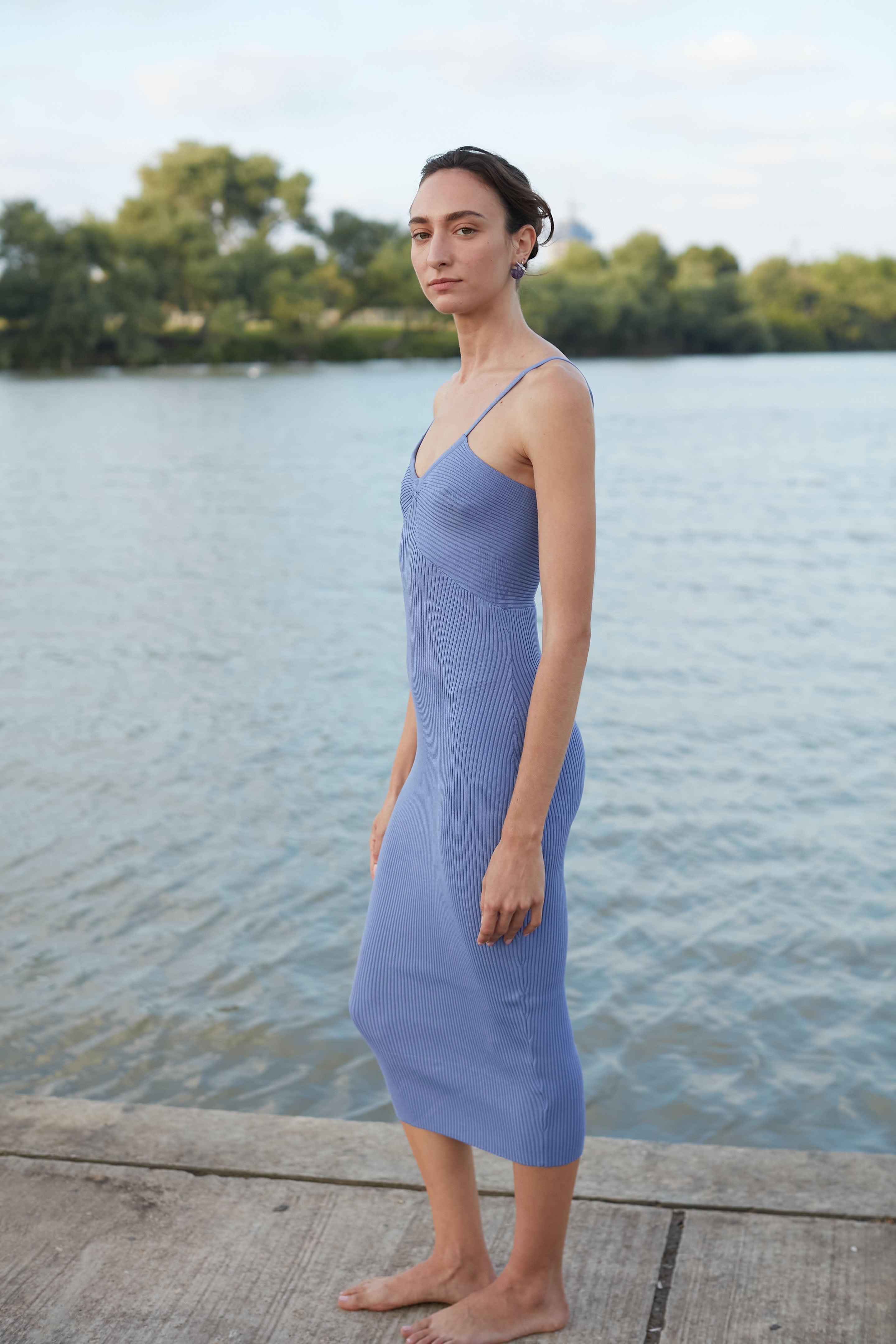 knit dress lavender
