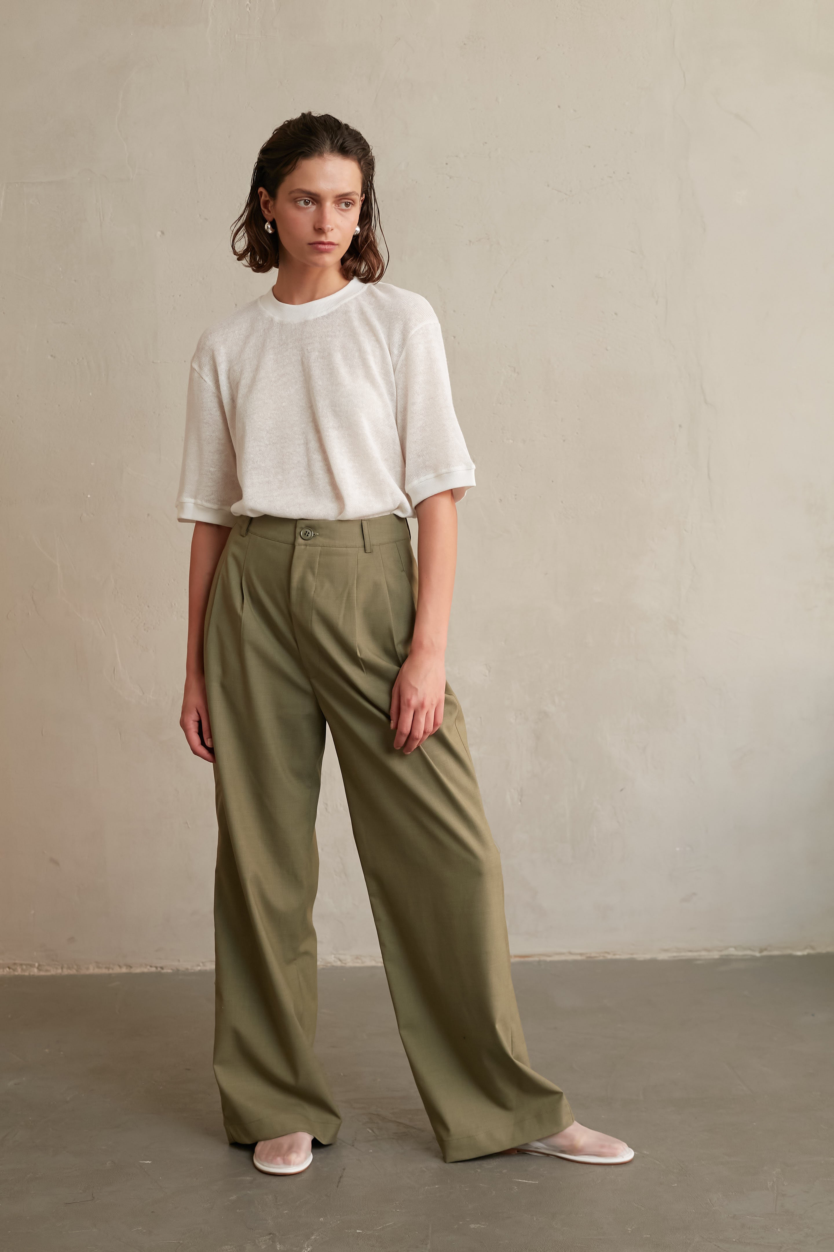 Wide bruno pants Olive
