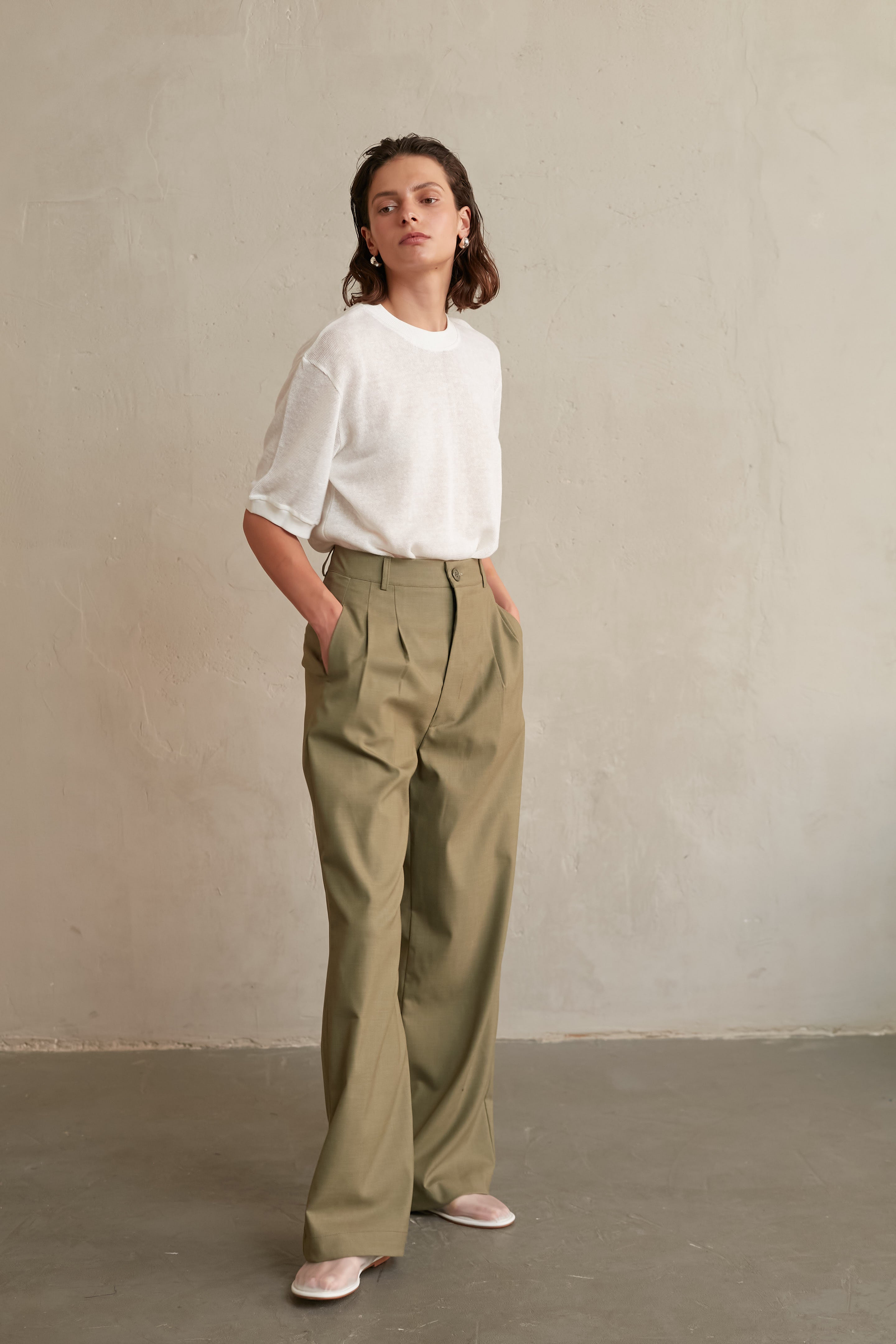 Wide bruno pants Olive