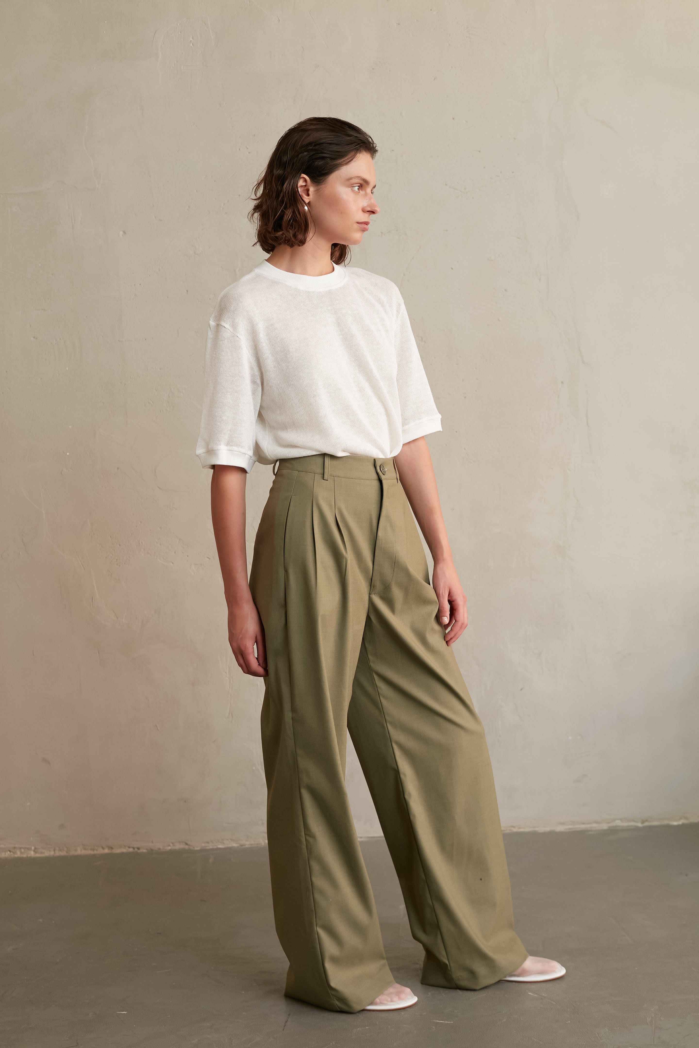 Wide bruno pants Olive