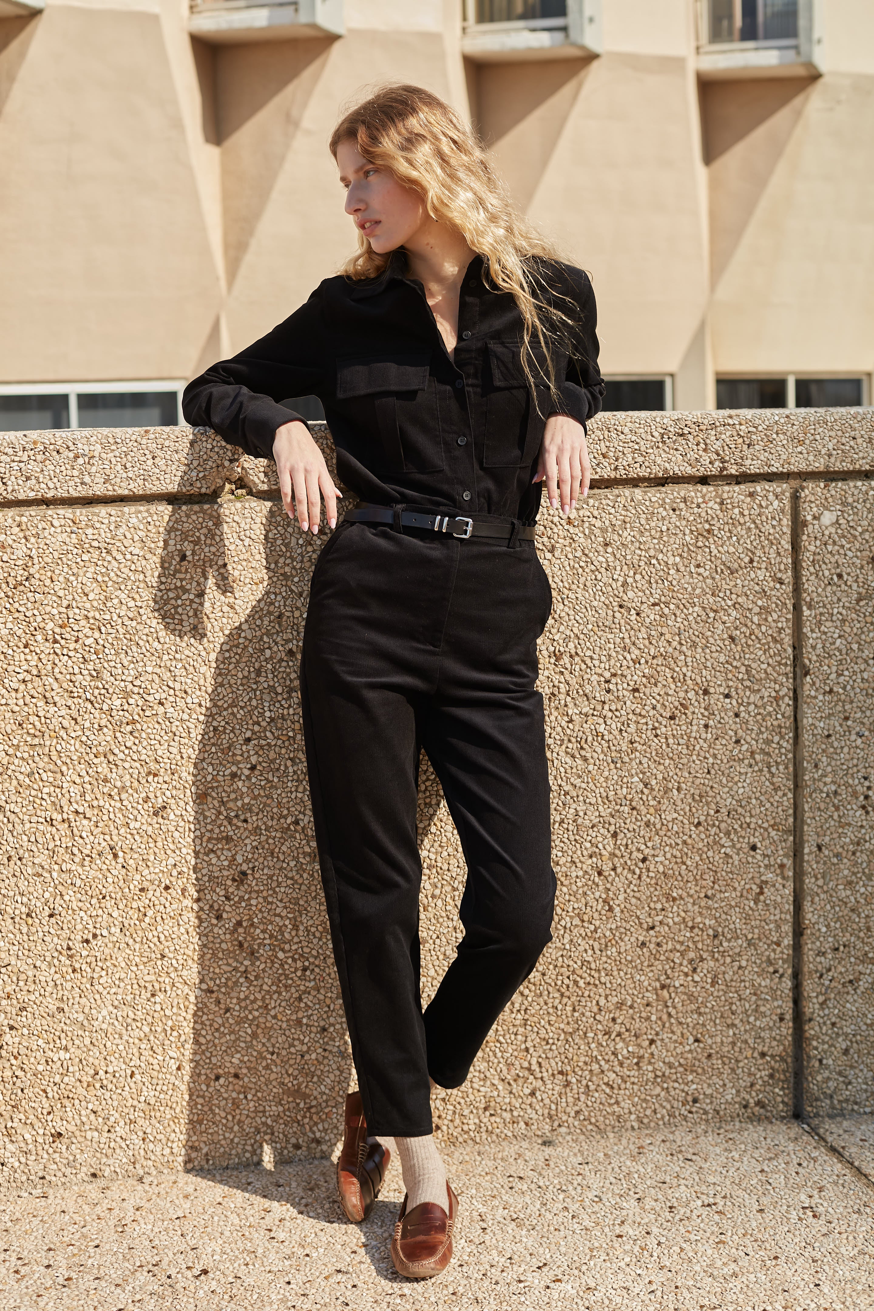 poppy pants curduroy black