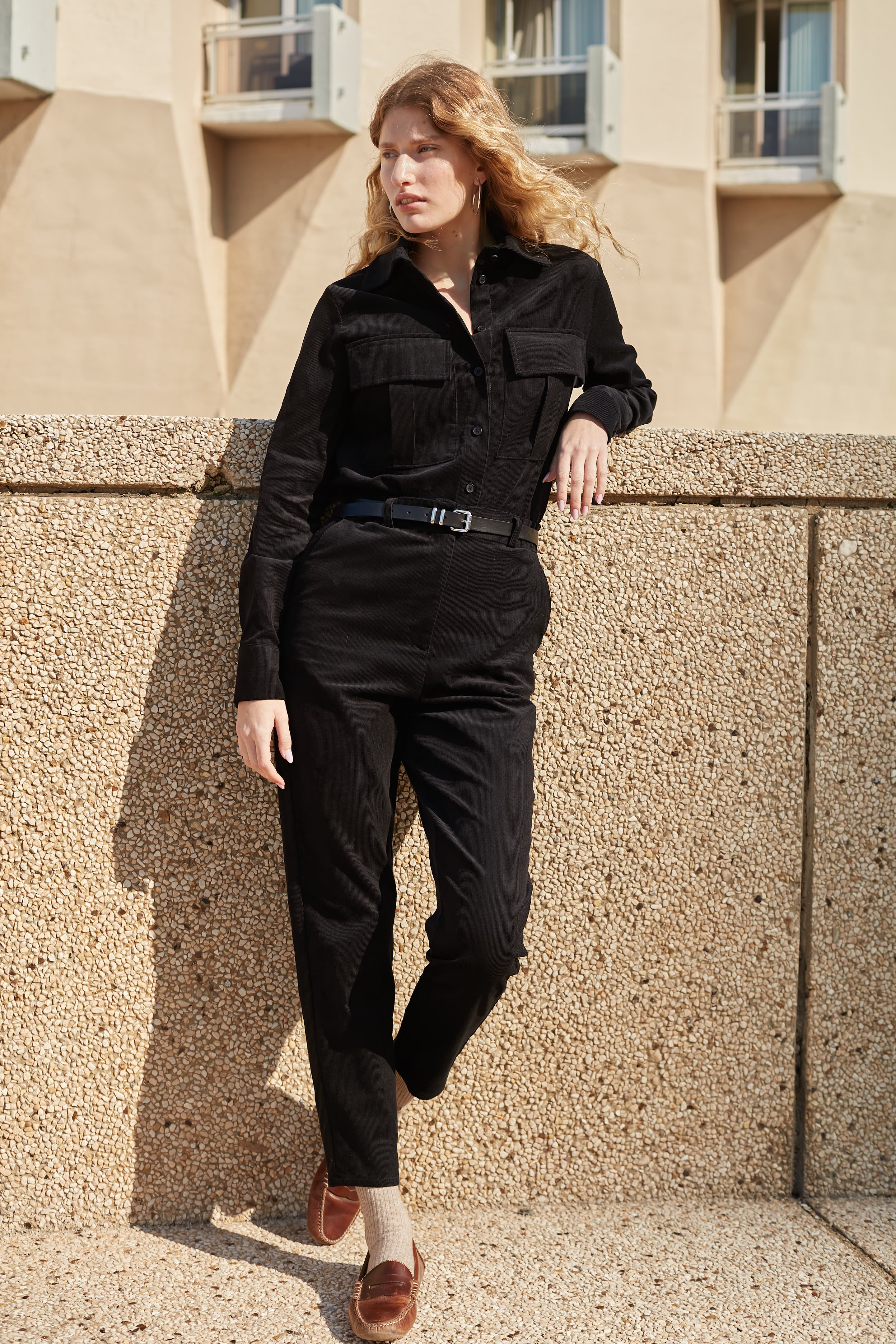 poppy pants curduroy black