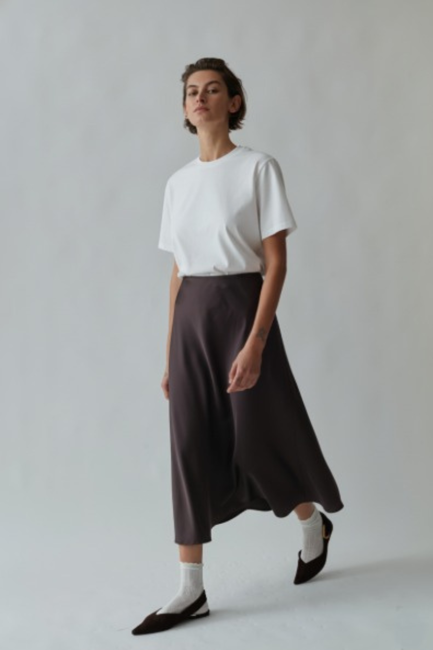 leo wide skirt chocolate