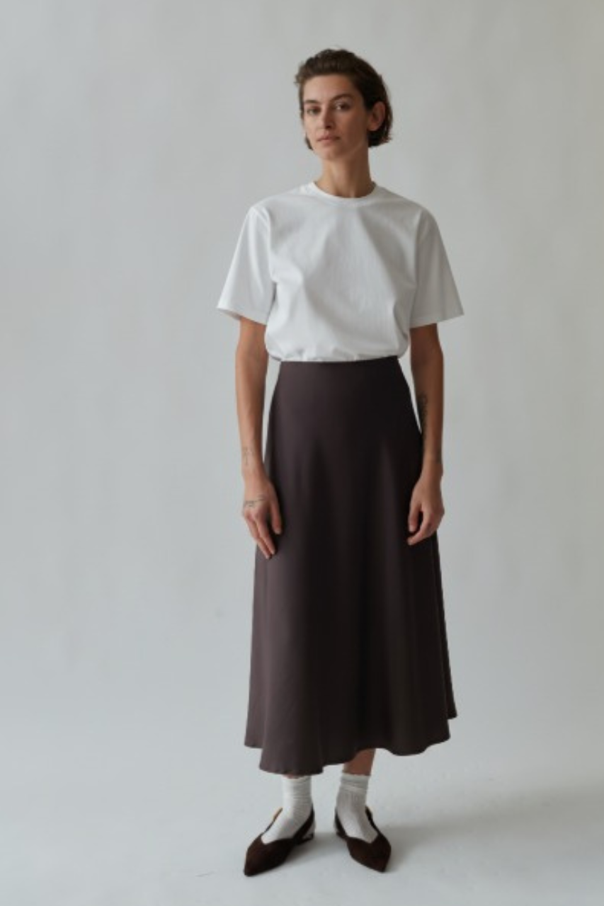 leo wide skirt chocolate