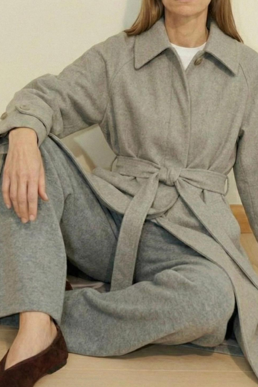 Wool trench coat Beige