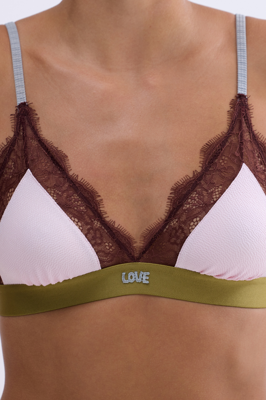 Love Lace bralette pink