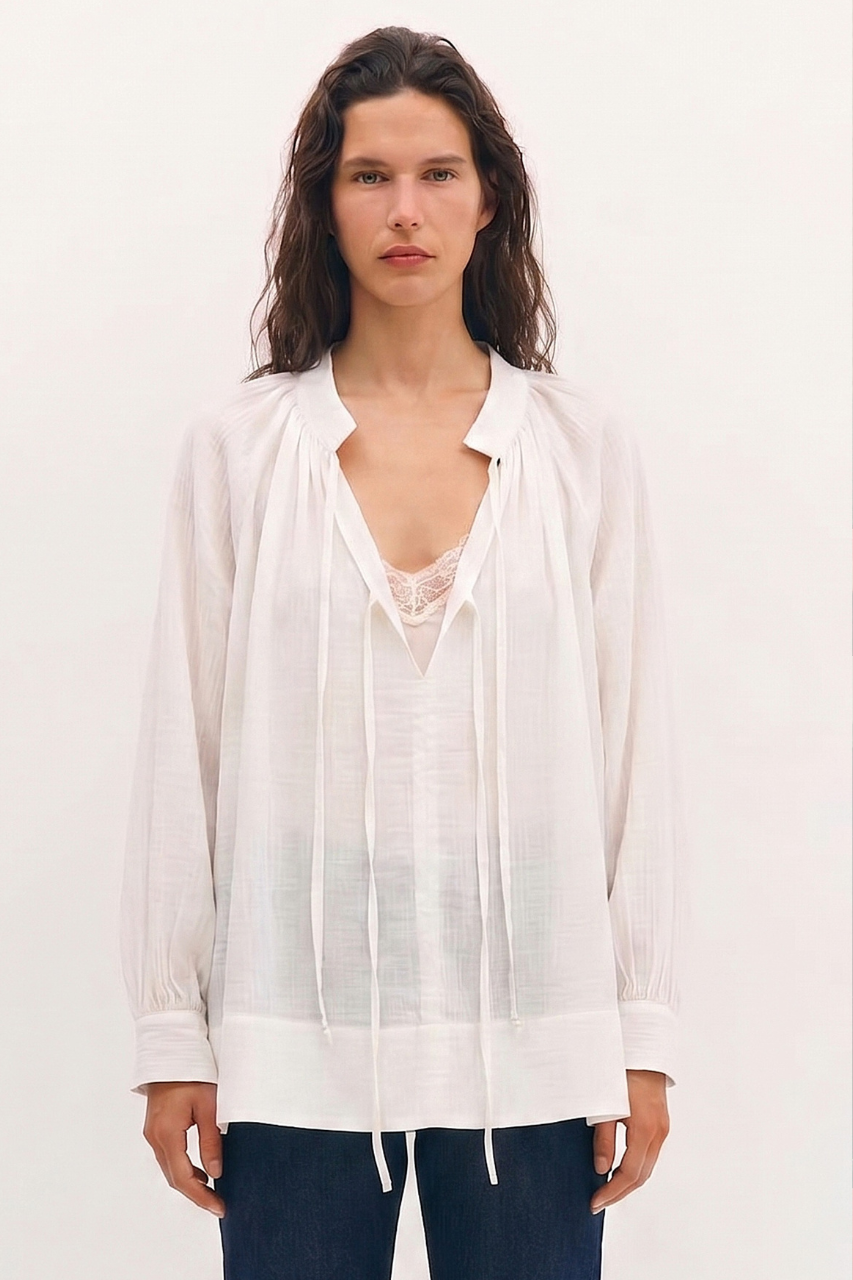 Boho top white