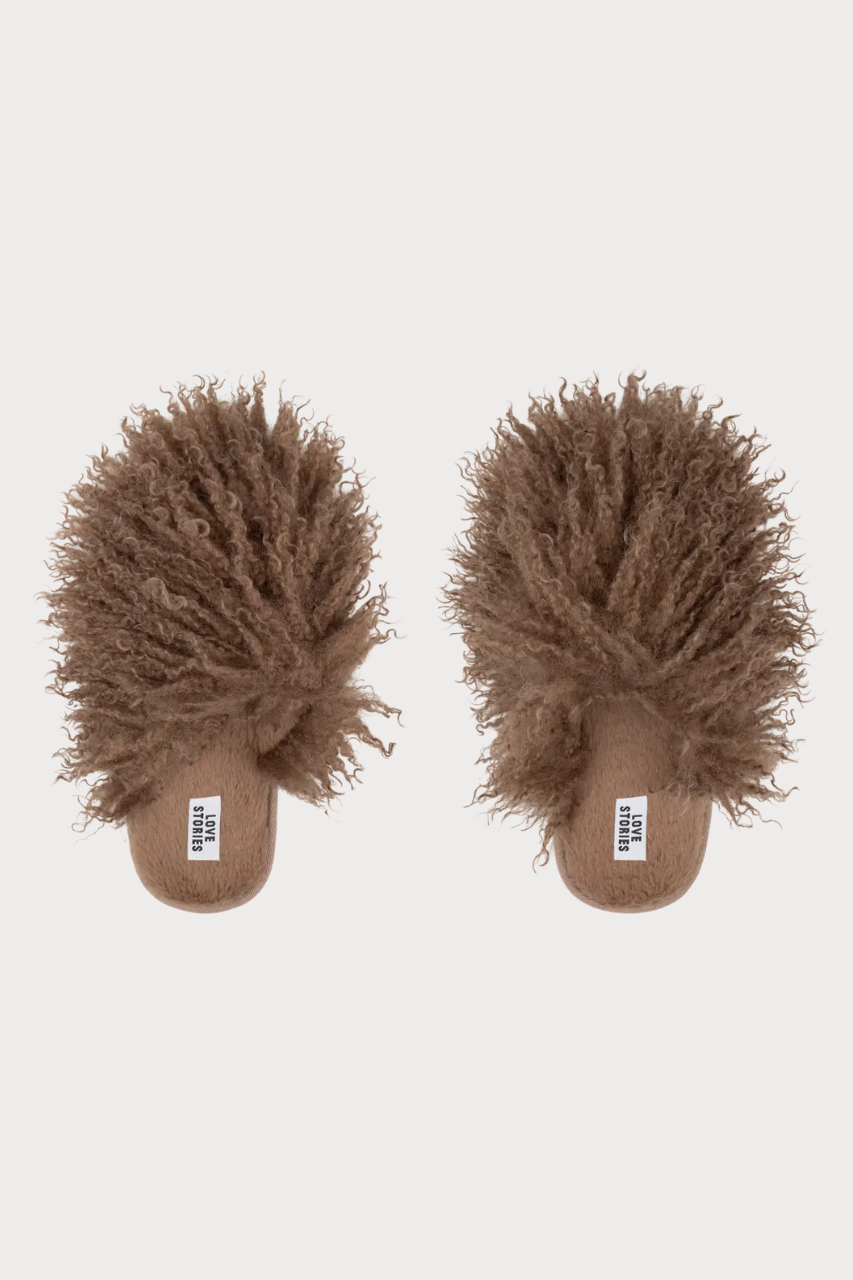 Furry Slippers brown