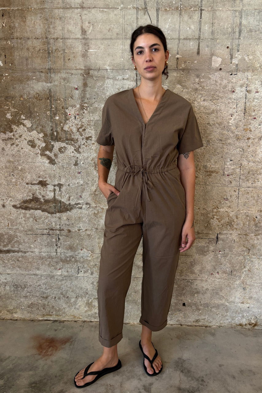 V jumpsuit Olive