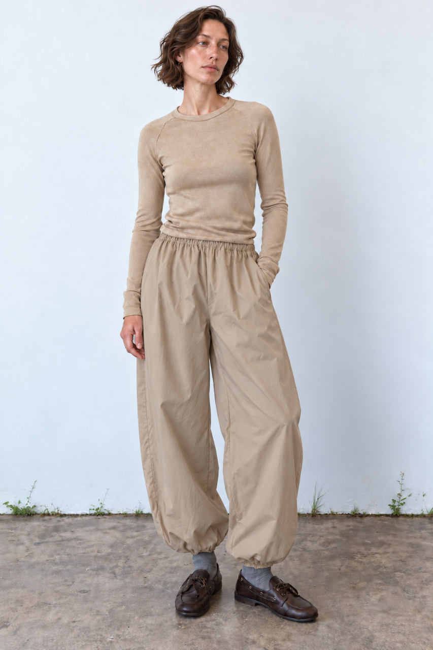 W Balloon Pants Khaki