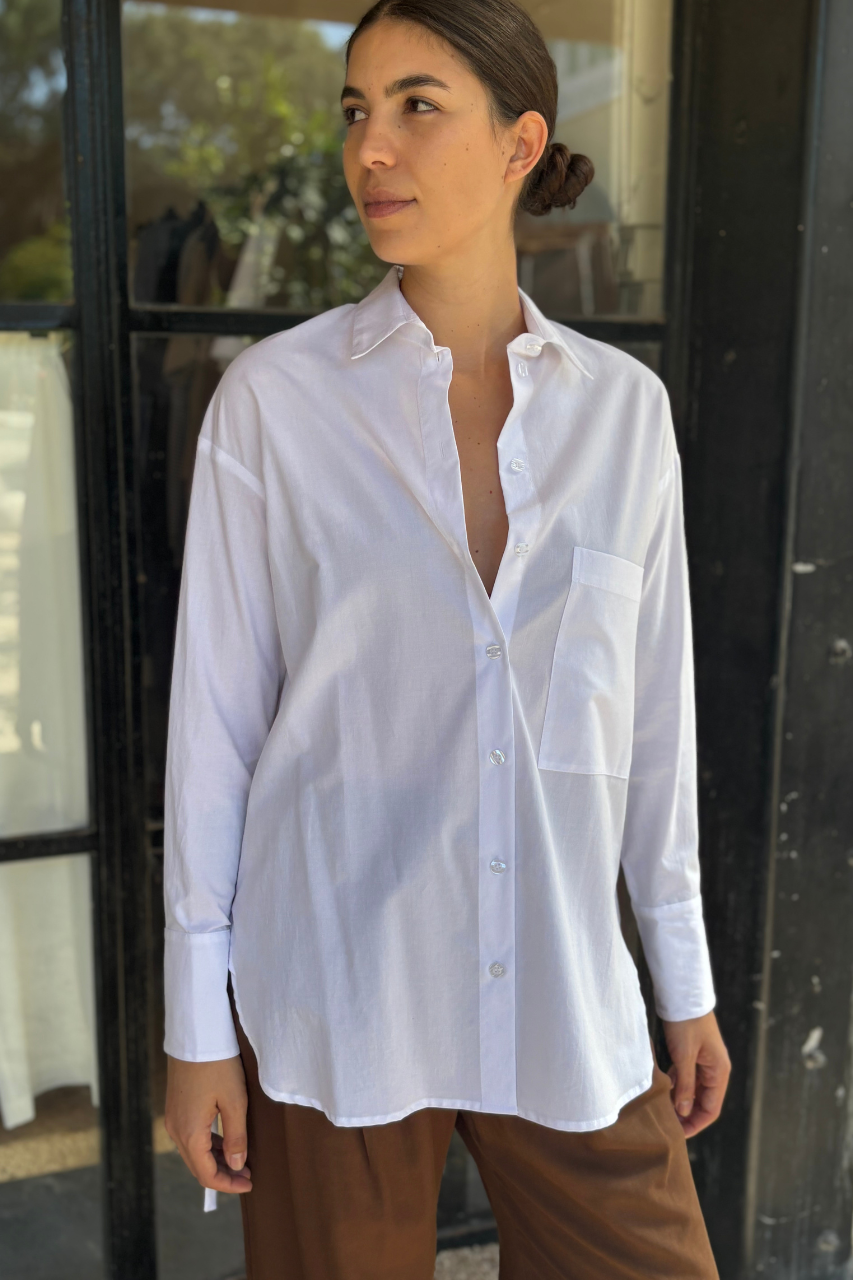 Moon tying top white