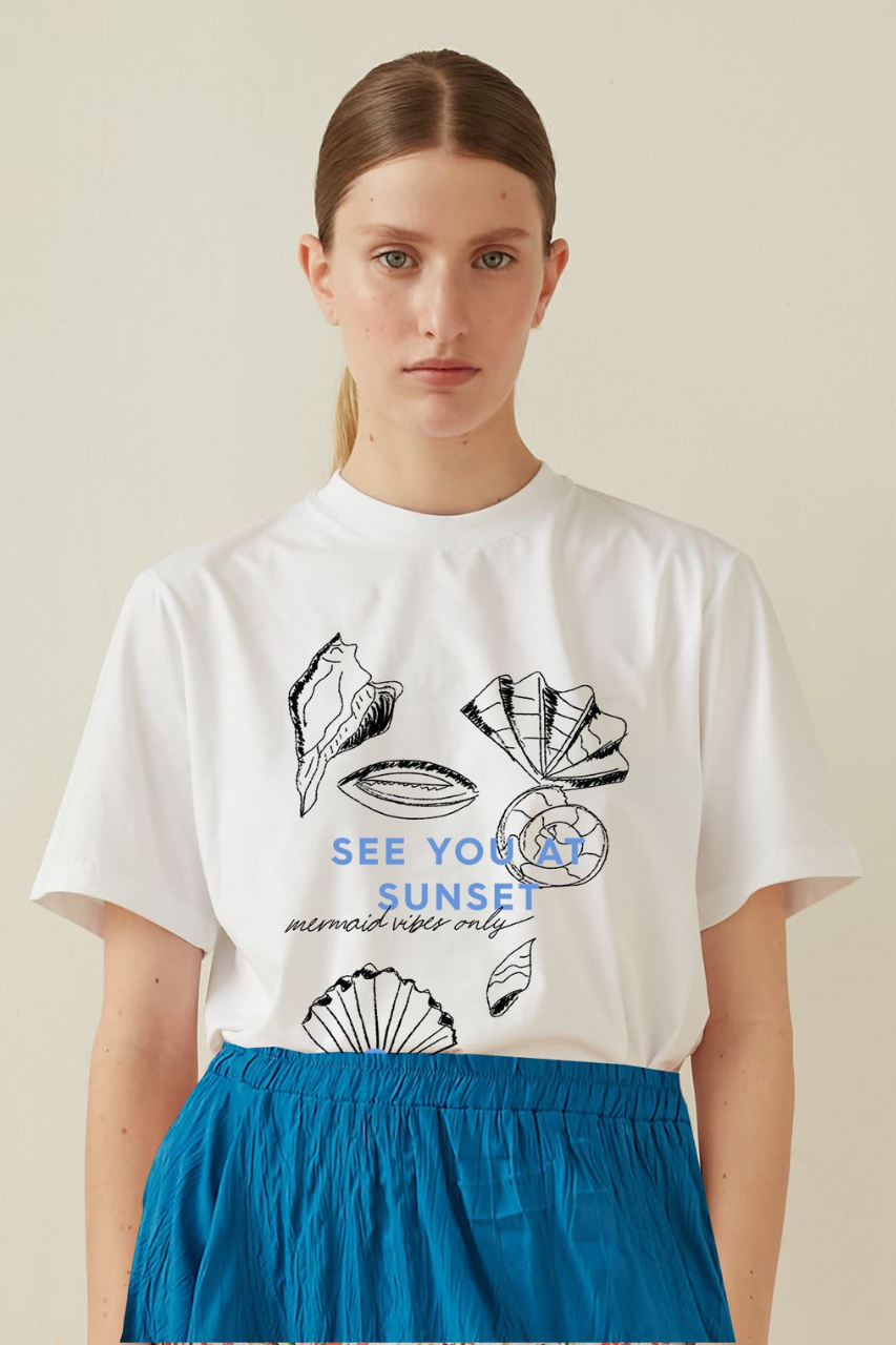 printed t shirt white