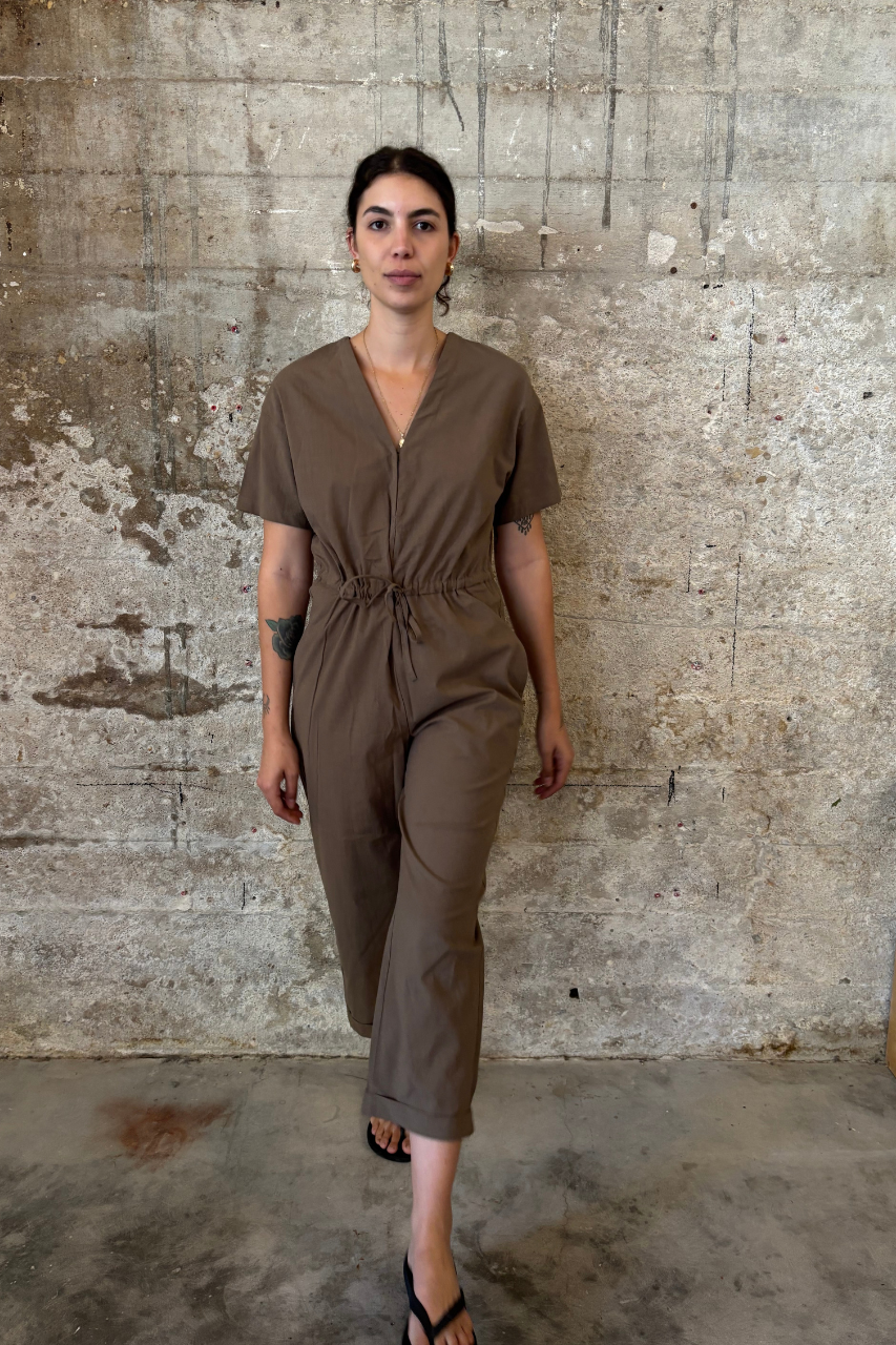 V jumpsuit Olive
