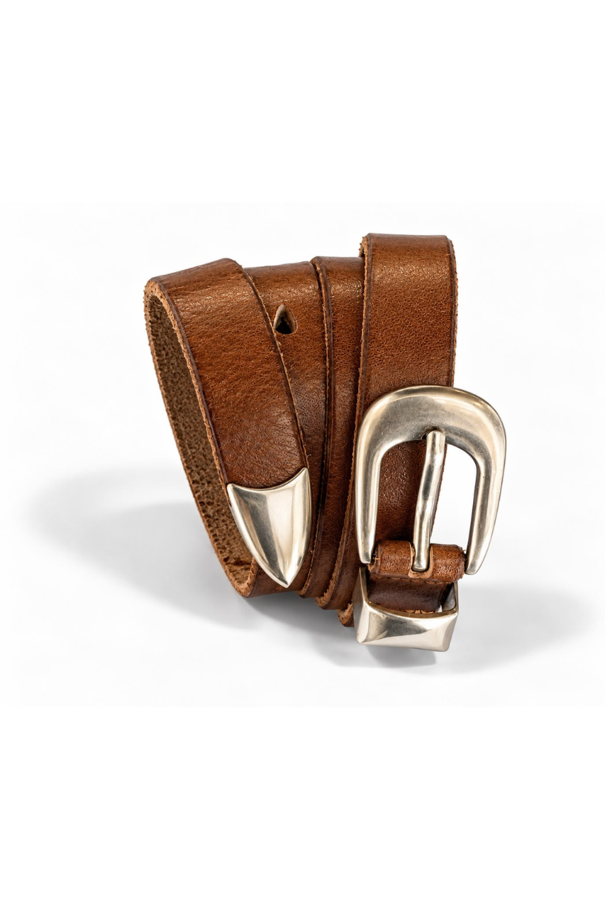 leather belt Camel