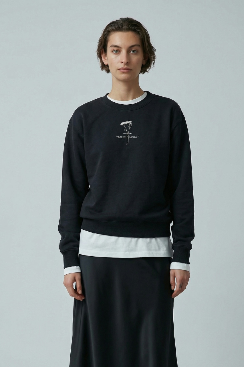 Printed sweatshirt black