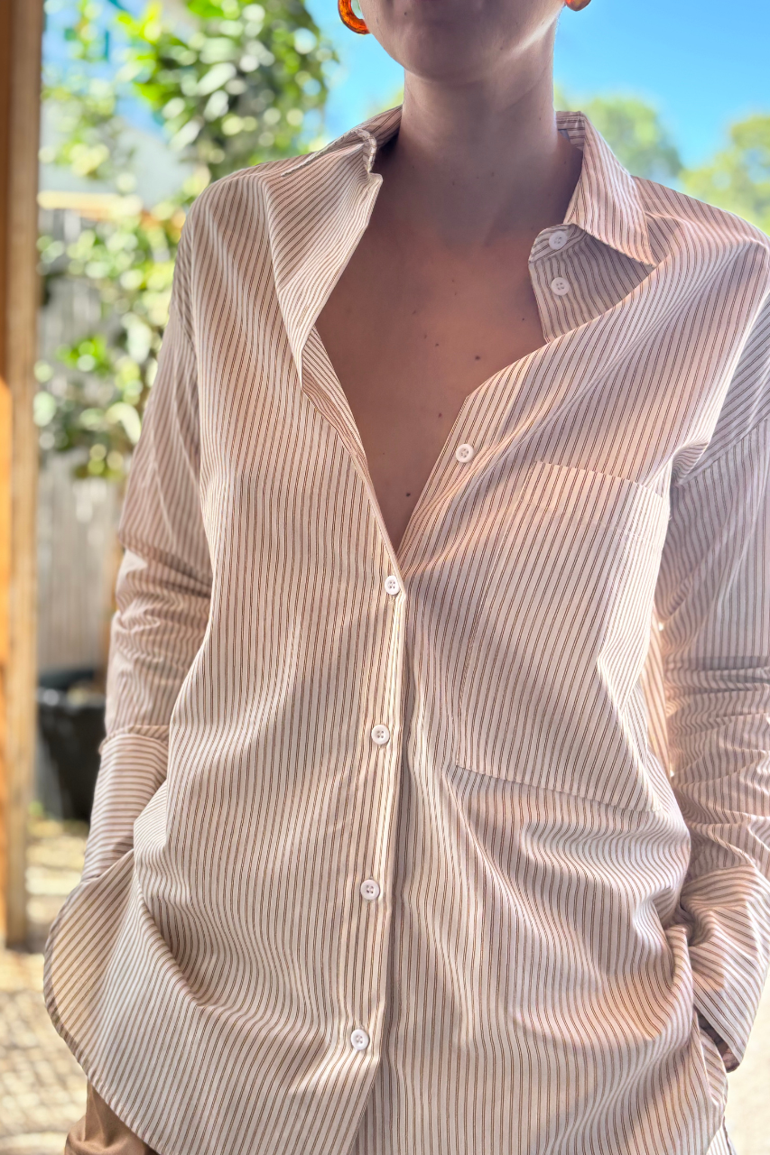 Moon top Stripes camel