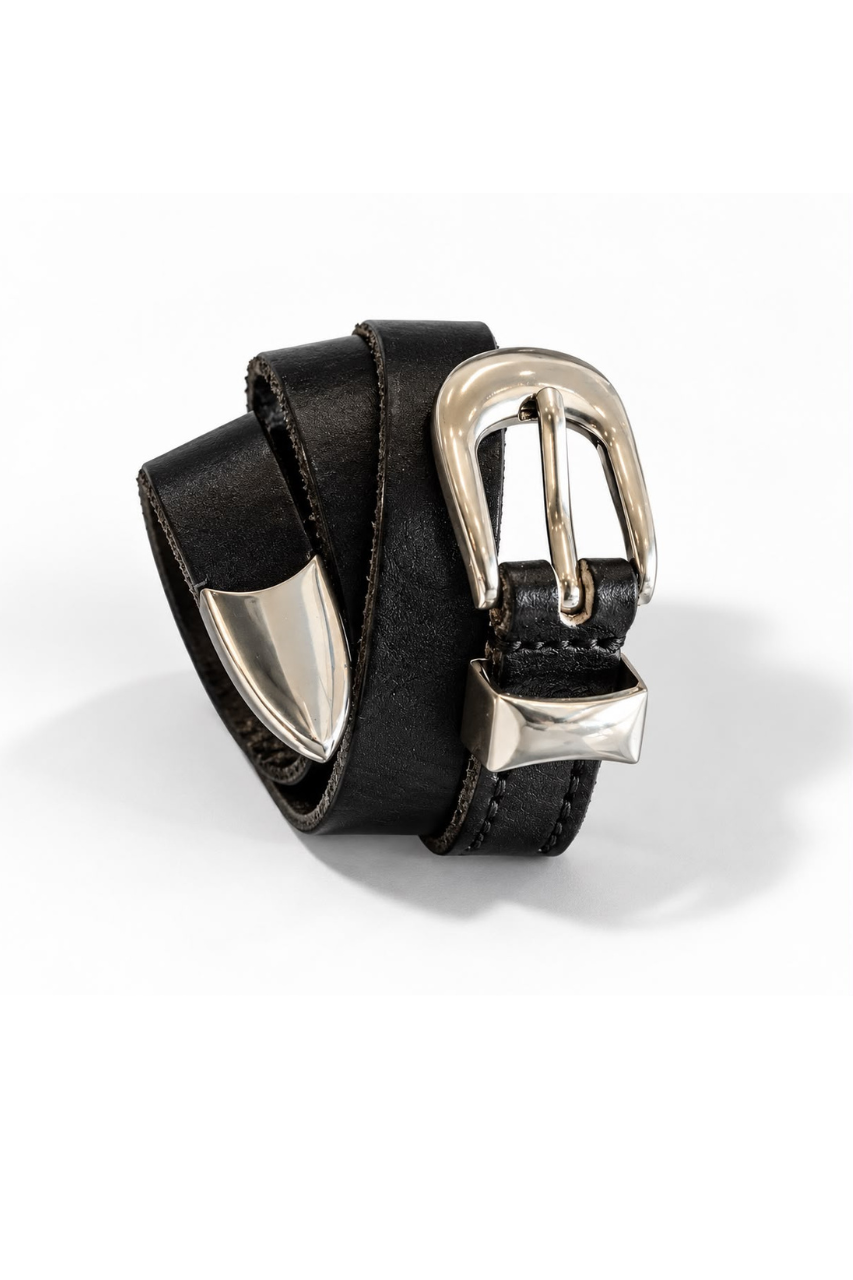 leather belt black