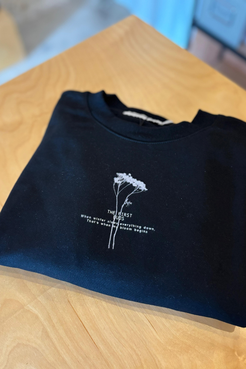 Printed sweatshirt black